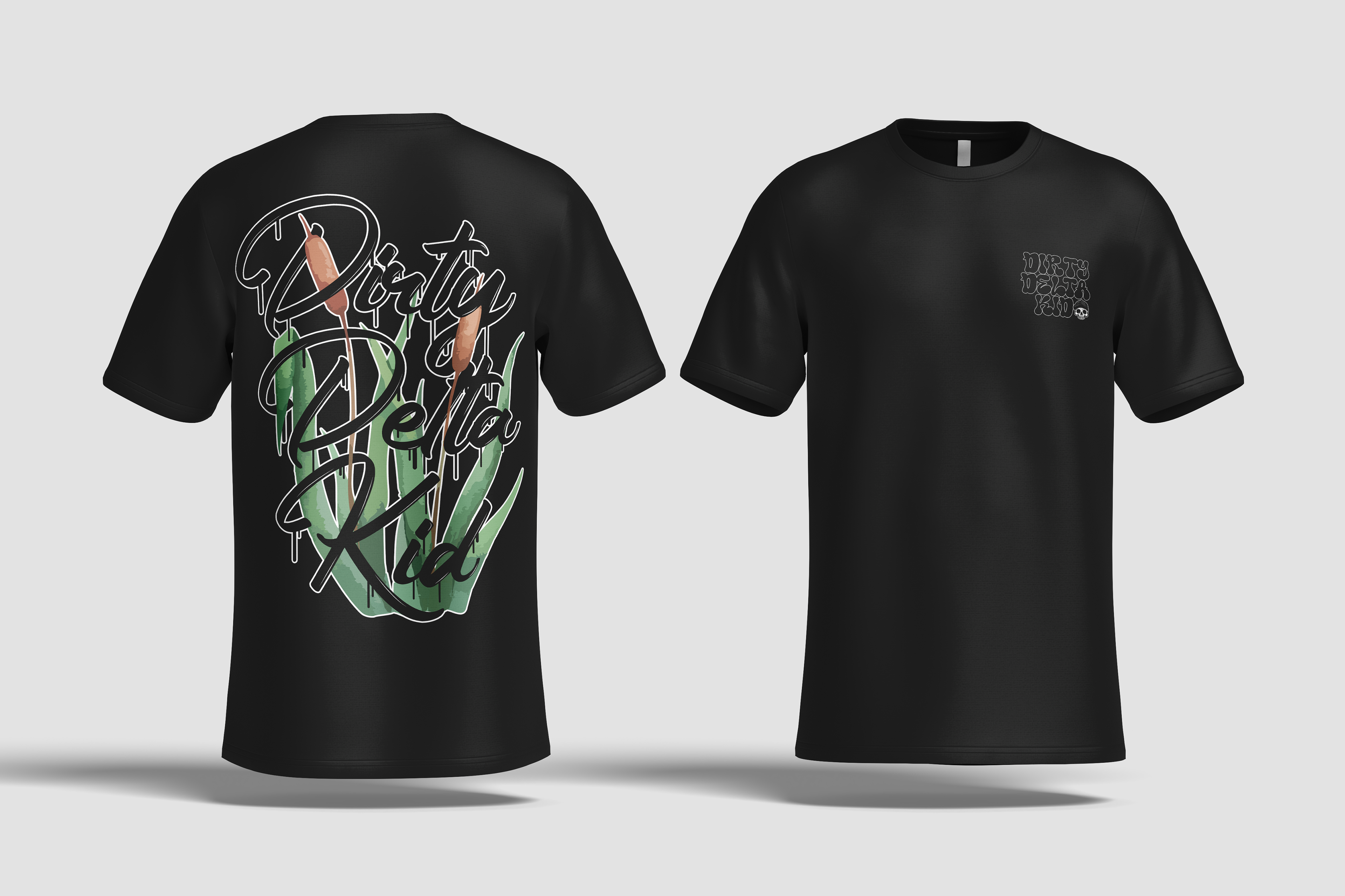 A design inspired by Delta marshlands, combining natural imagery with layered typography to create a more atmospheric visual.