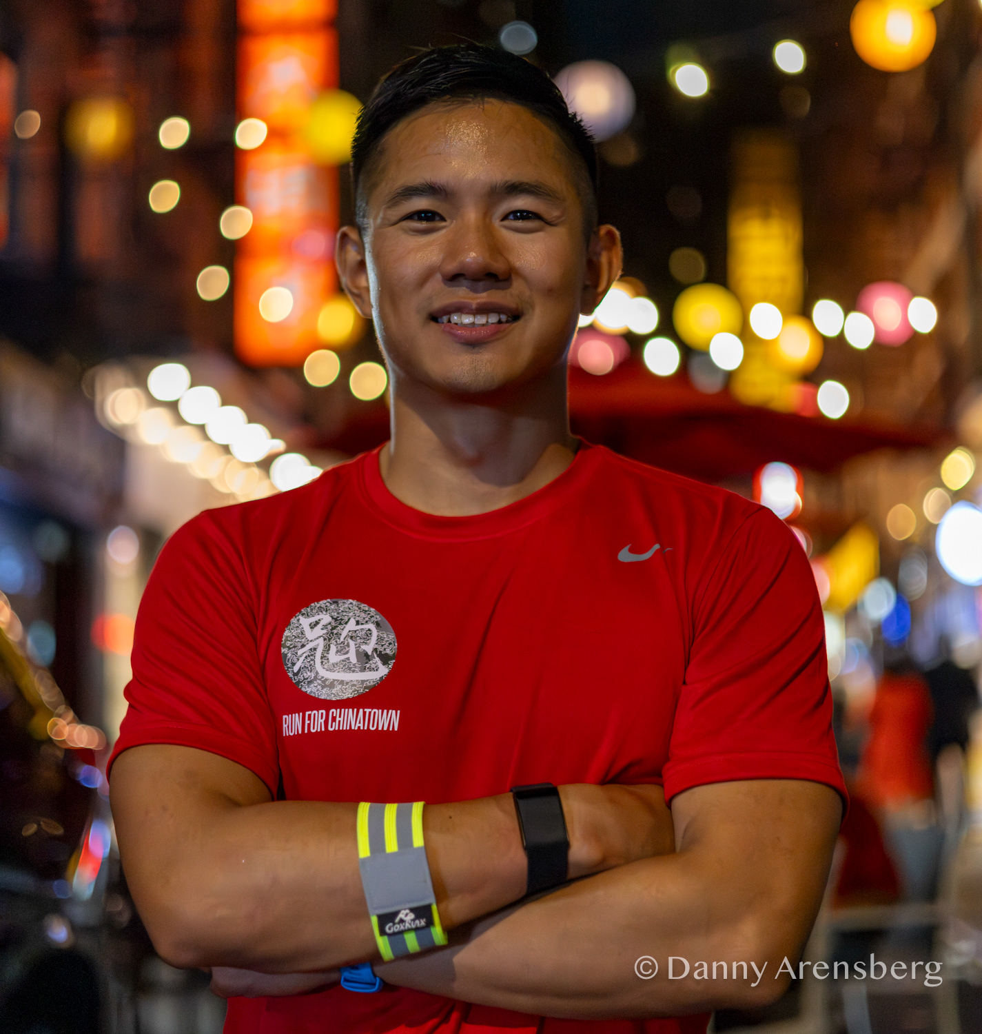 Leland, lead organizer of Run for Chinatown, poses for a portrait in Chinatown, Sept. 17, 2022, in New York.