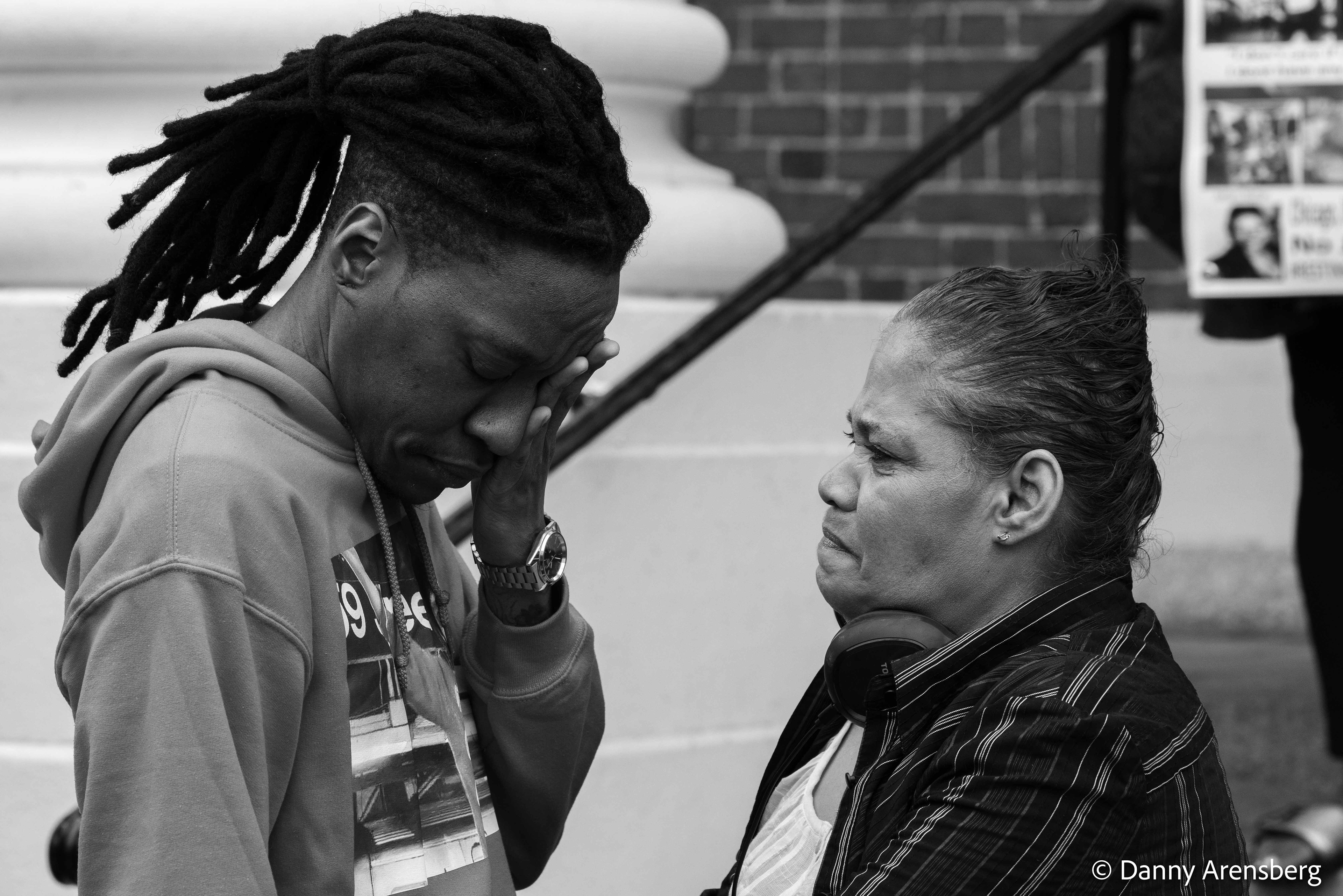 May 2023: Jordan Neely's Foster Brother, Larry Smith arrives at Mount Neboh Baptist Church for the funeral of Jordan Neely