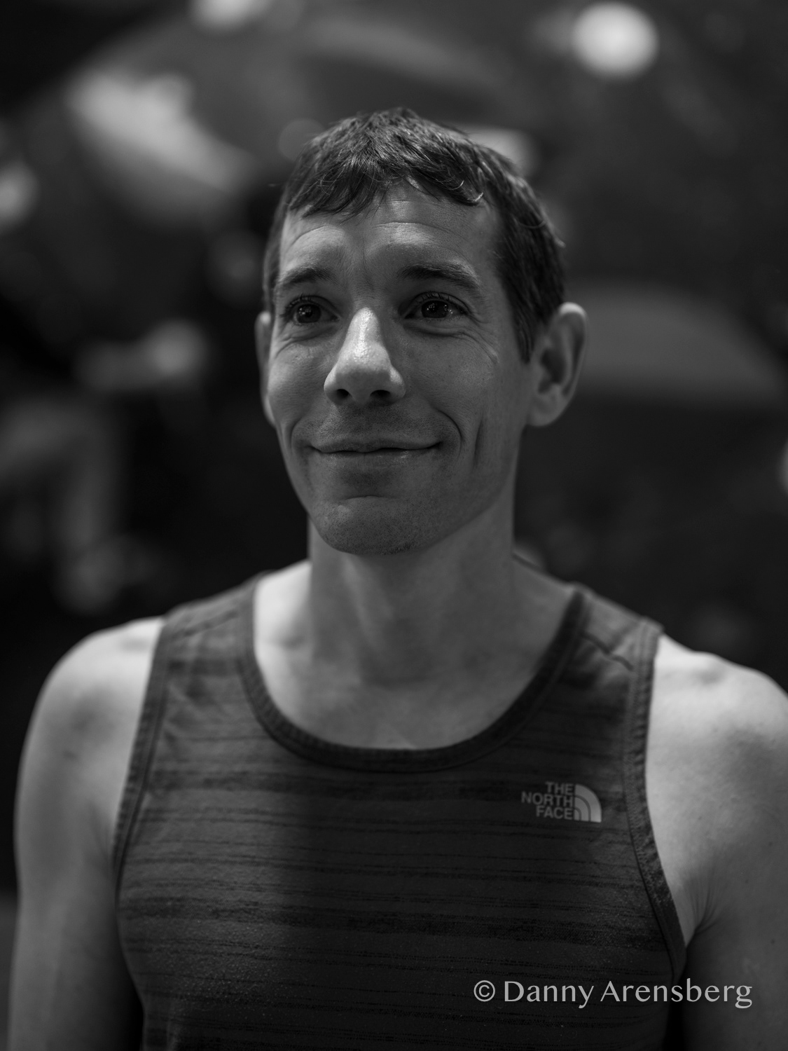 Alex Honnold poses for a portrait, Wednesday, May 14, 2025, in New York. Alex Honnold and Emily Harrington host a climbing session at Vital LES to promote Harrington's new film Girl Climber.
