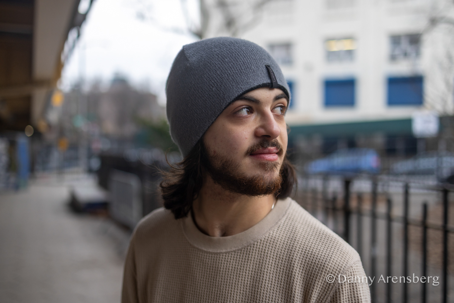 Eddie, 21, poses for a portrait in Golconda Skate Park, Sunday, Feb. 23, 2025, in New York. Eddie has been skateboarding for two years and is from Brooklyn.