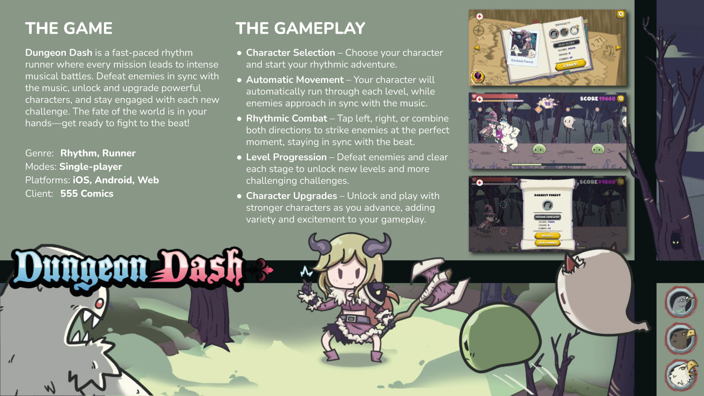 Infografía Dungeon Dash - Killabunnies Studio Insight