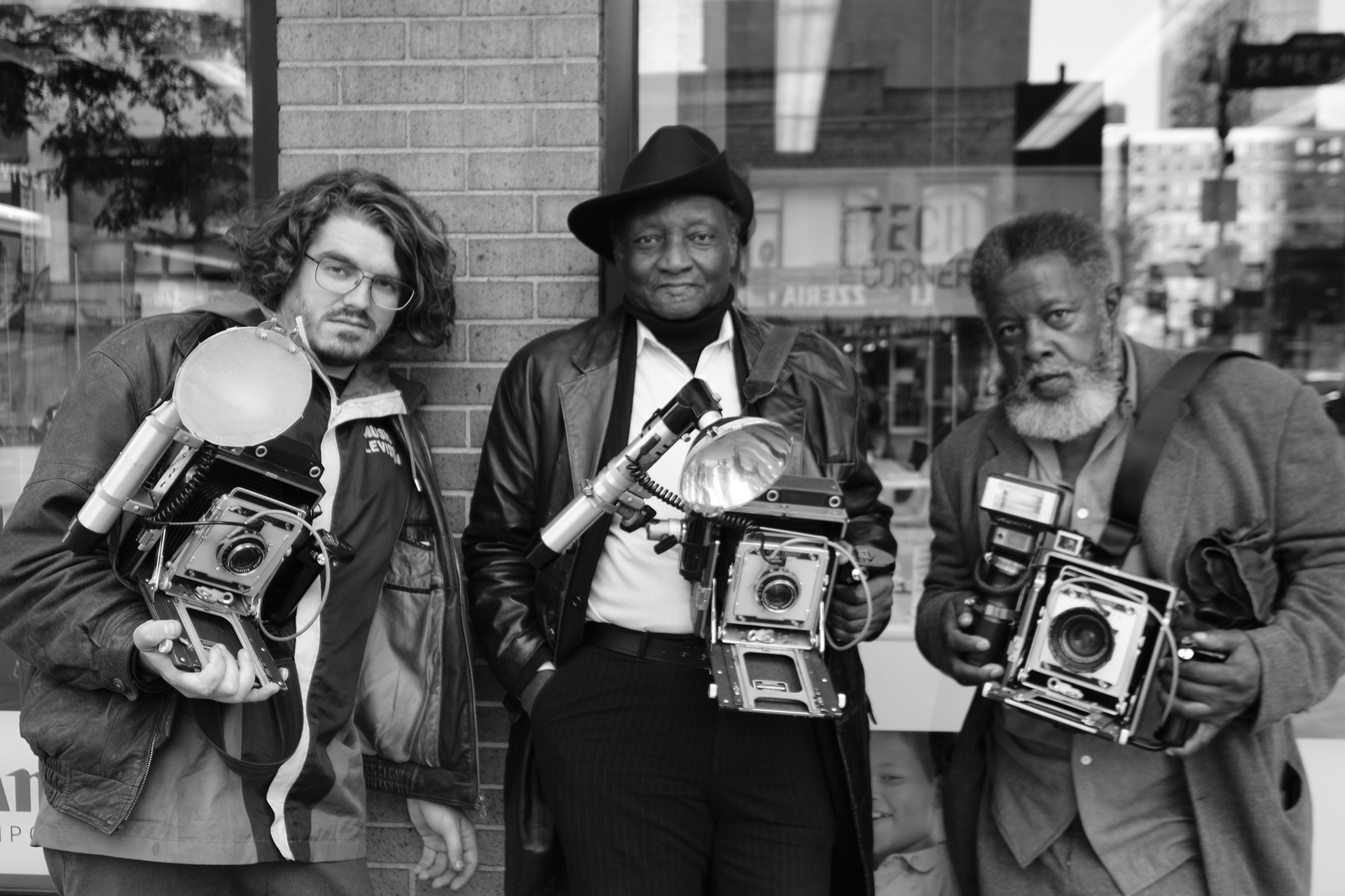 Louis Mendes and his Crown Graphic 4x5 camera, the same as mine