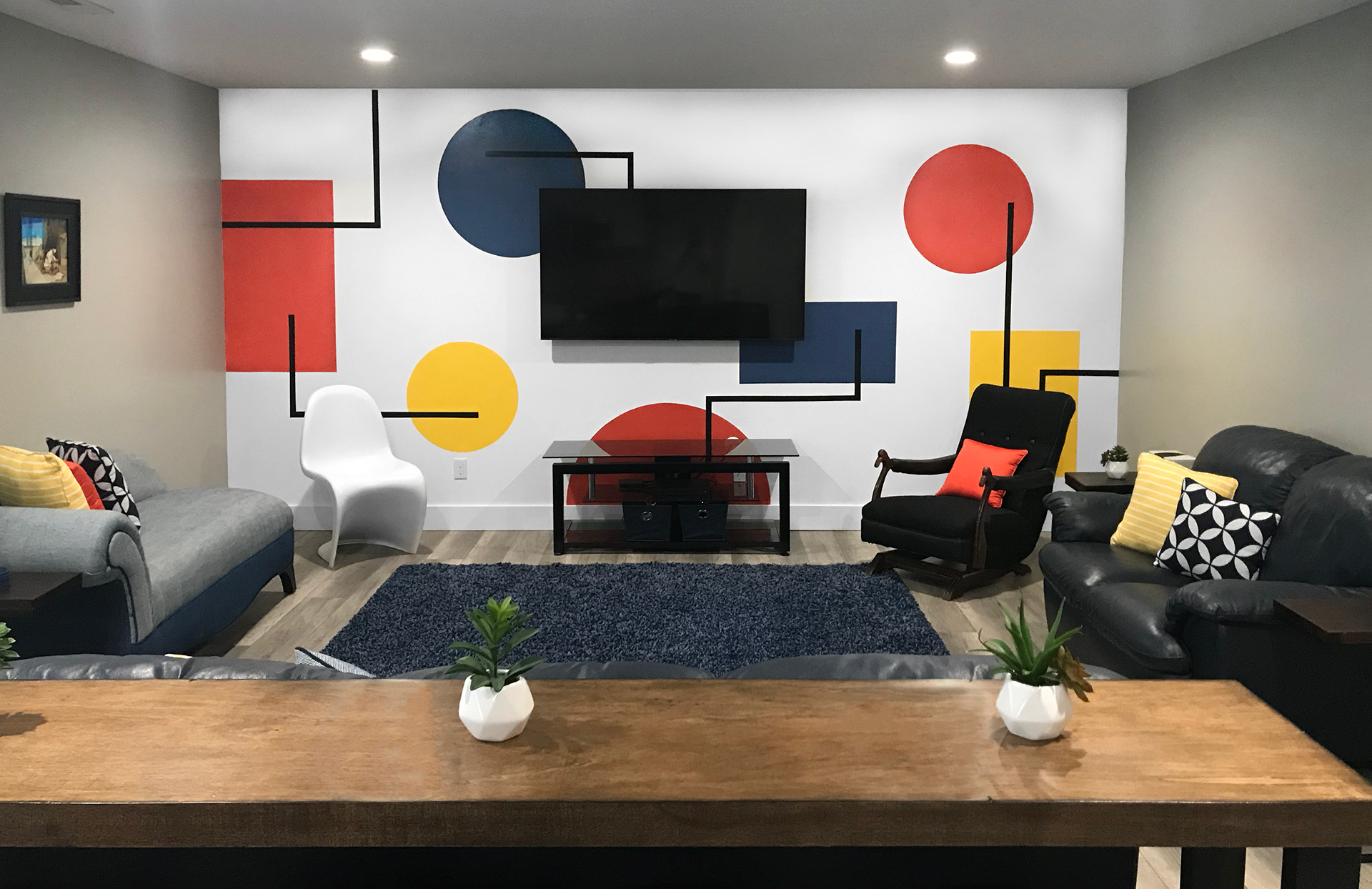Finished space with completed mural