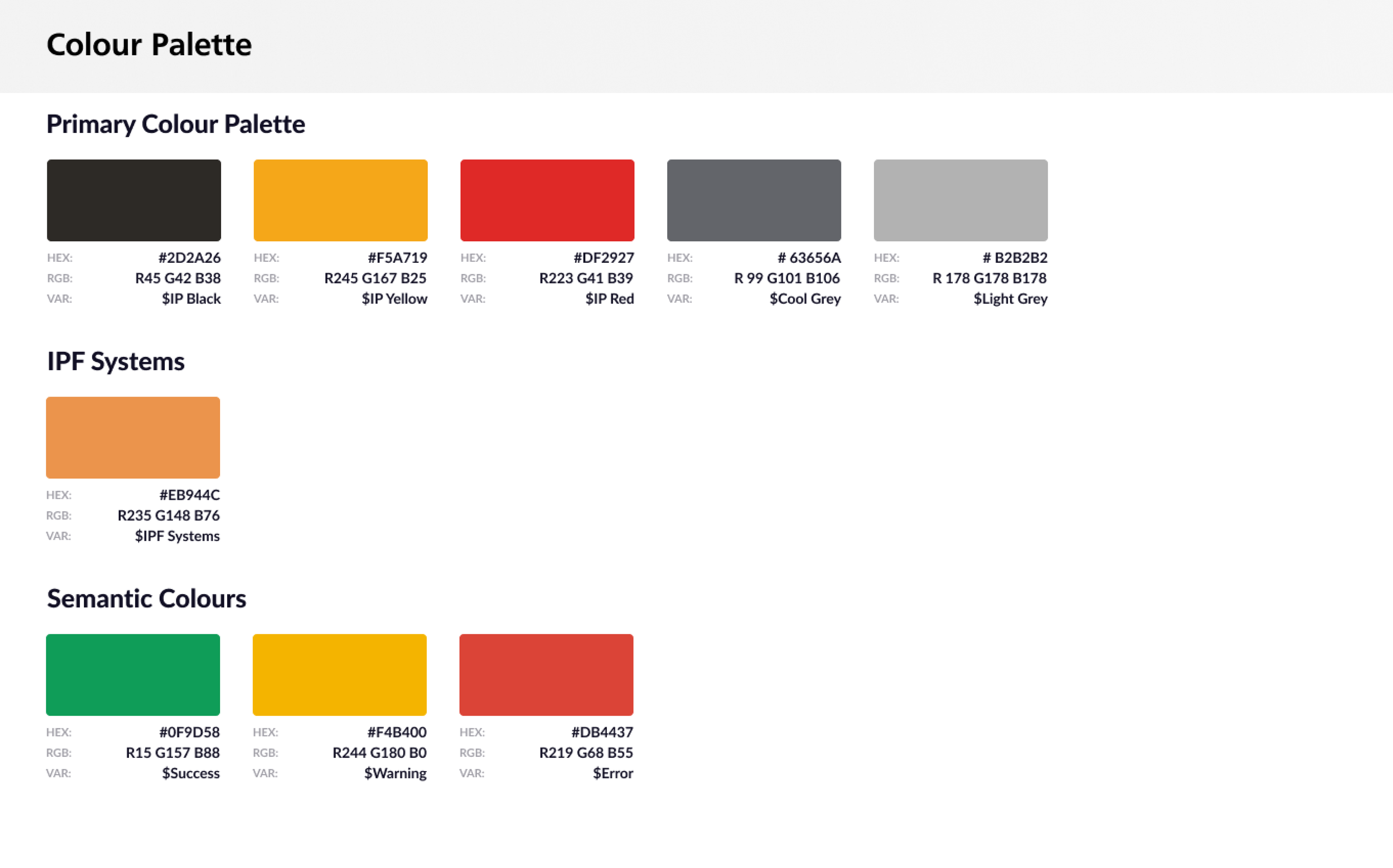 Colour Palette