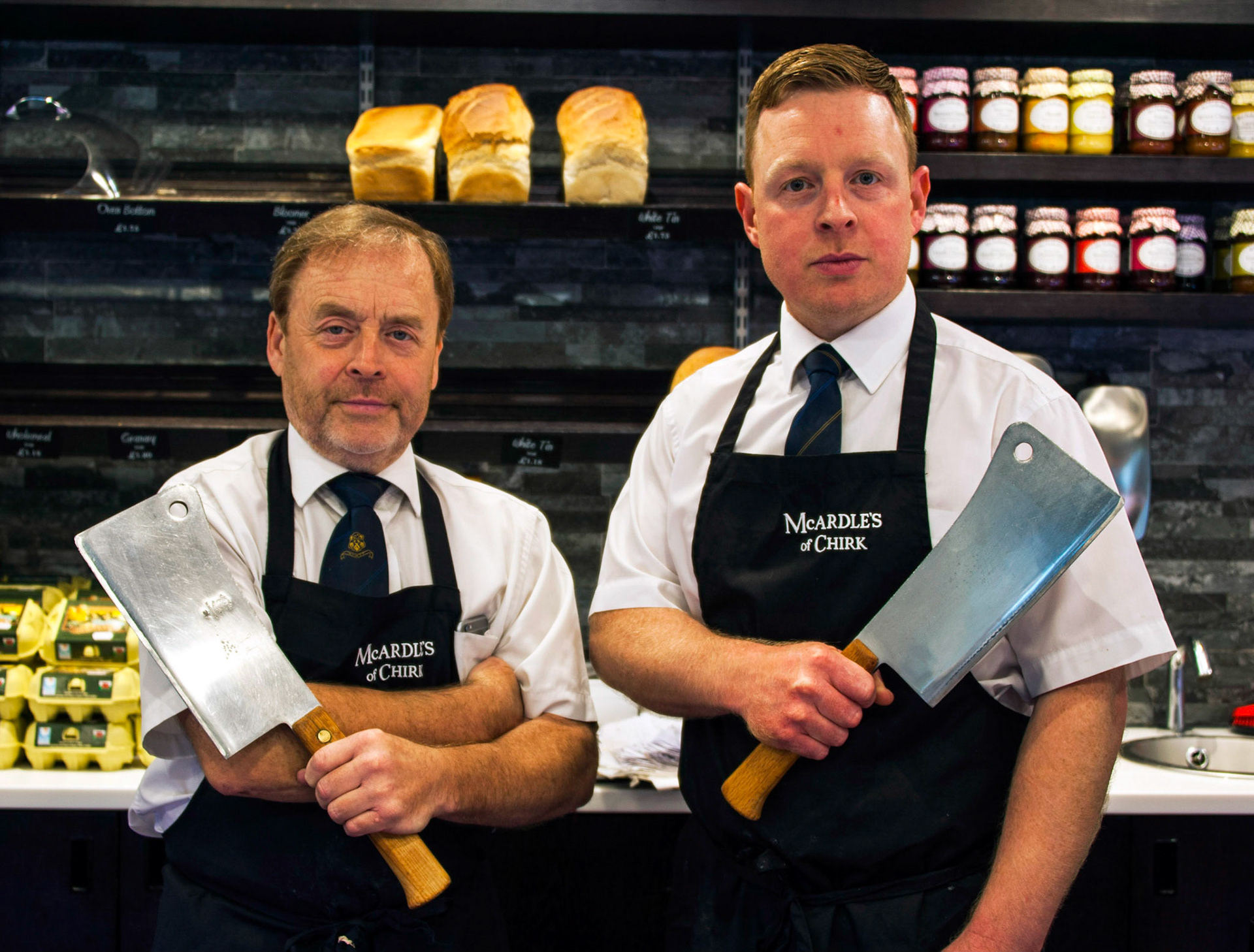 McCardles, Butchers of Chirk, 2017 Steve and Mark.
