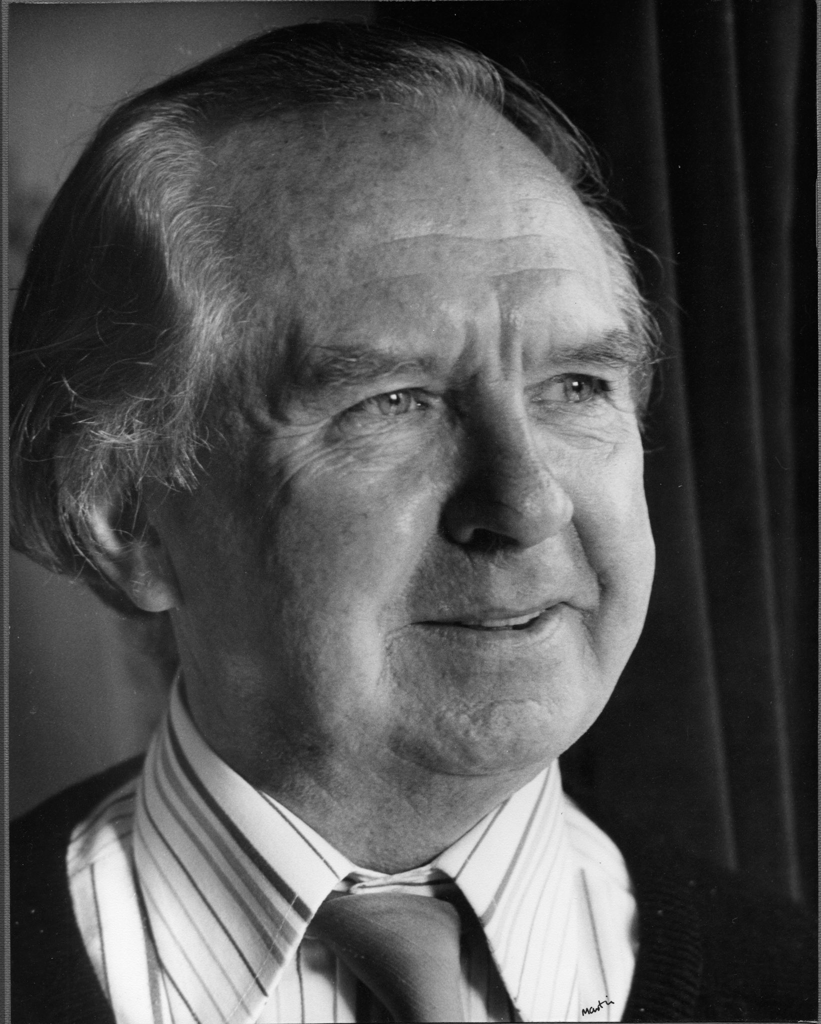 Emrys Williams 1983. Recipient of George Medal for bravery in India and Africa in Second World War