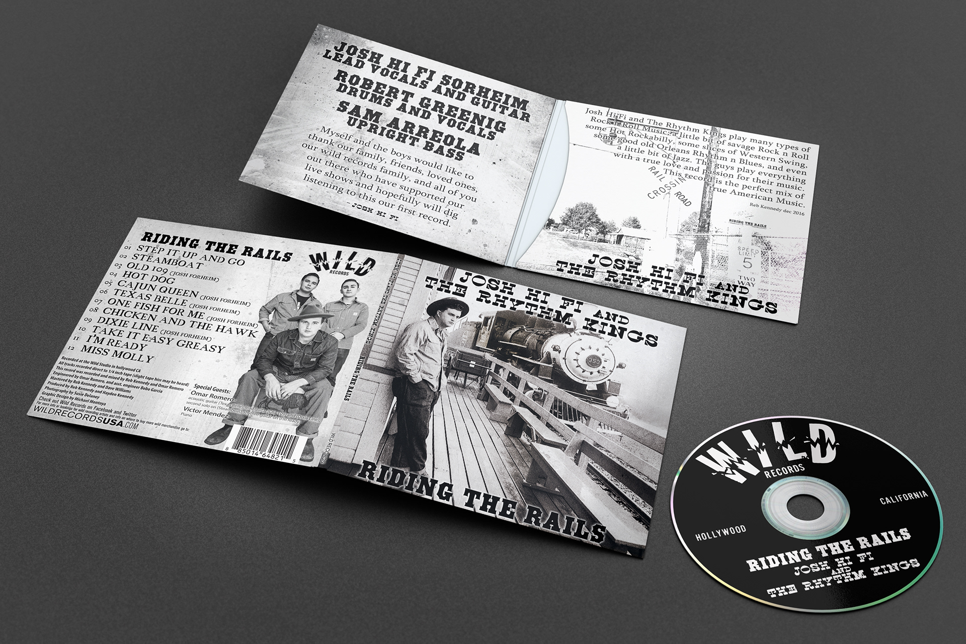 PROJECT: 4-PANEL ECOWALLET & CD DESIGN | CLIENT: WILD RECORDS