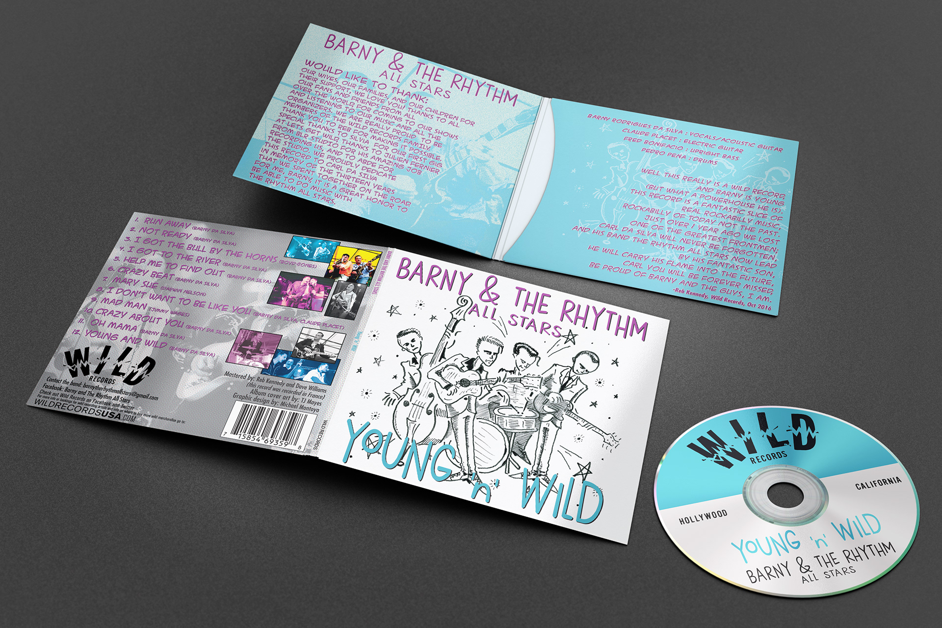 PROJECT: 4-PANEL ECOWALLET & CD DESIGN | CLIENT: WILD RECORDS