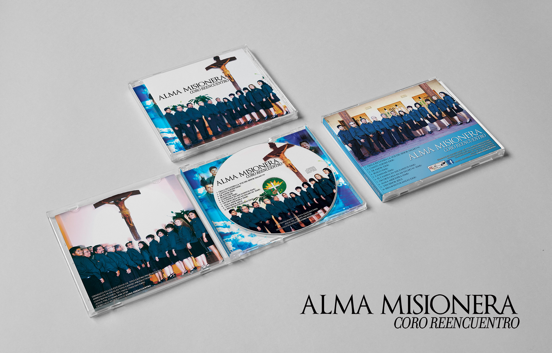 | PROJECT: CORO REENCUENTRO | CLIENT: ALMA MISONERA | END PRODUCT: JEWEL CASE AND CD |