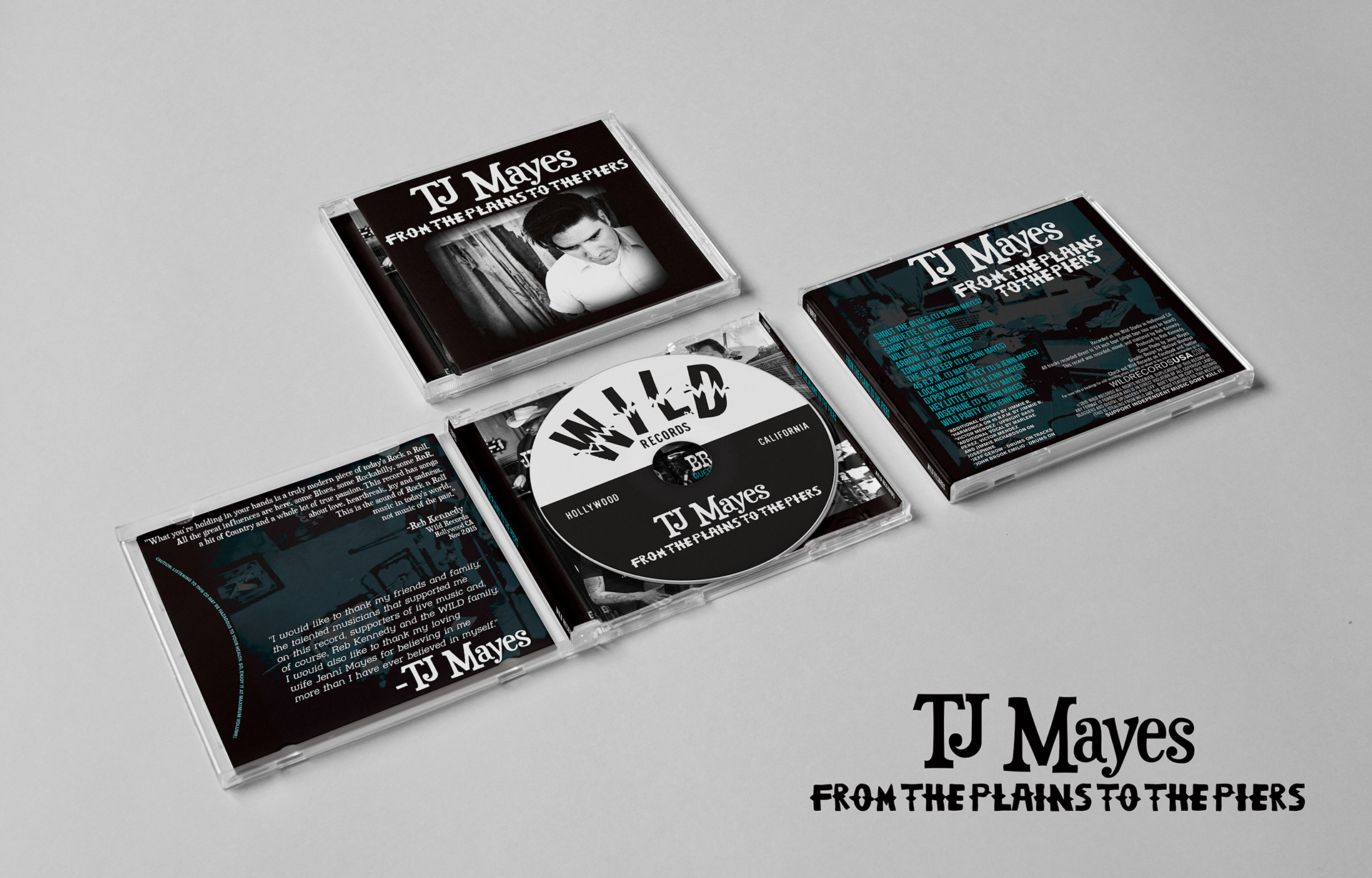 | PROJECT: FROM THE PLAINS TO THE PIERS | CLIENT: TJ MAYES |  END PRODUCT: JEWEL CASE AND CD |