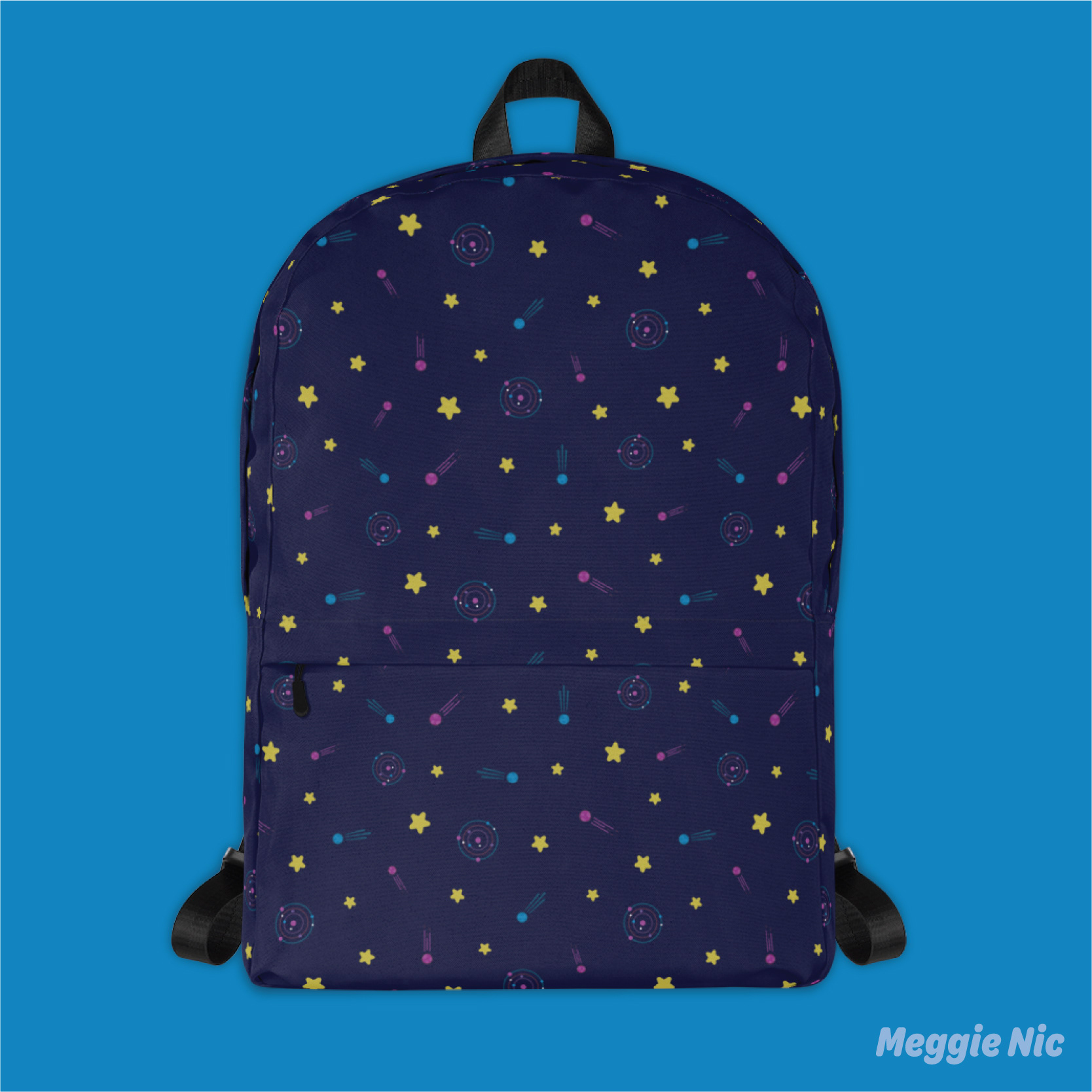 You're Outta This World Collection: Outer Space Backpack Mockup.