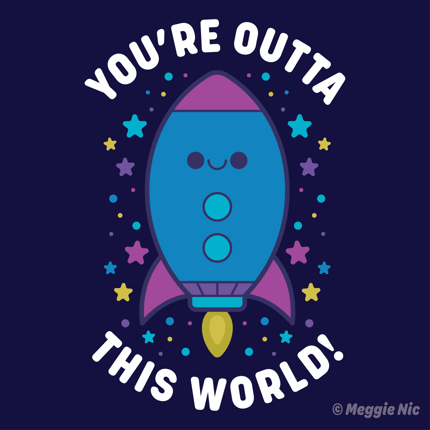 You're Outta This World Collection: Outer Space Illustration.
