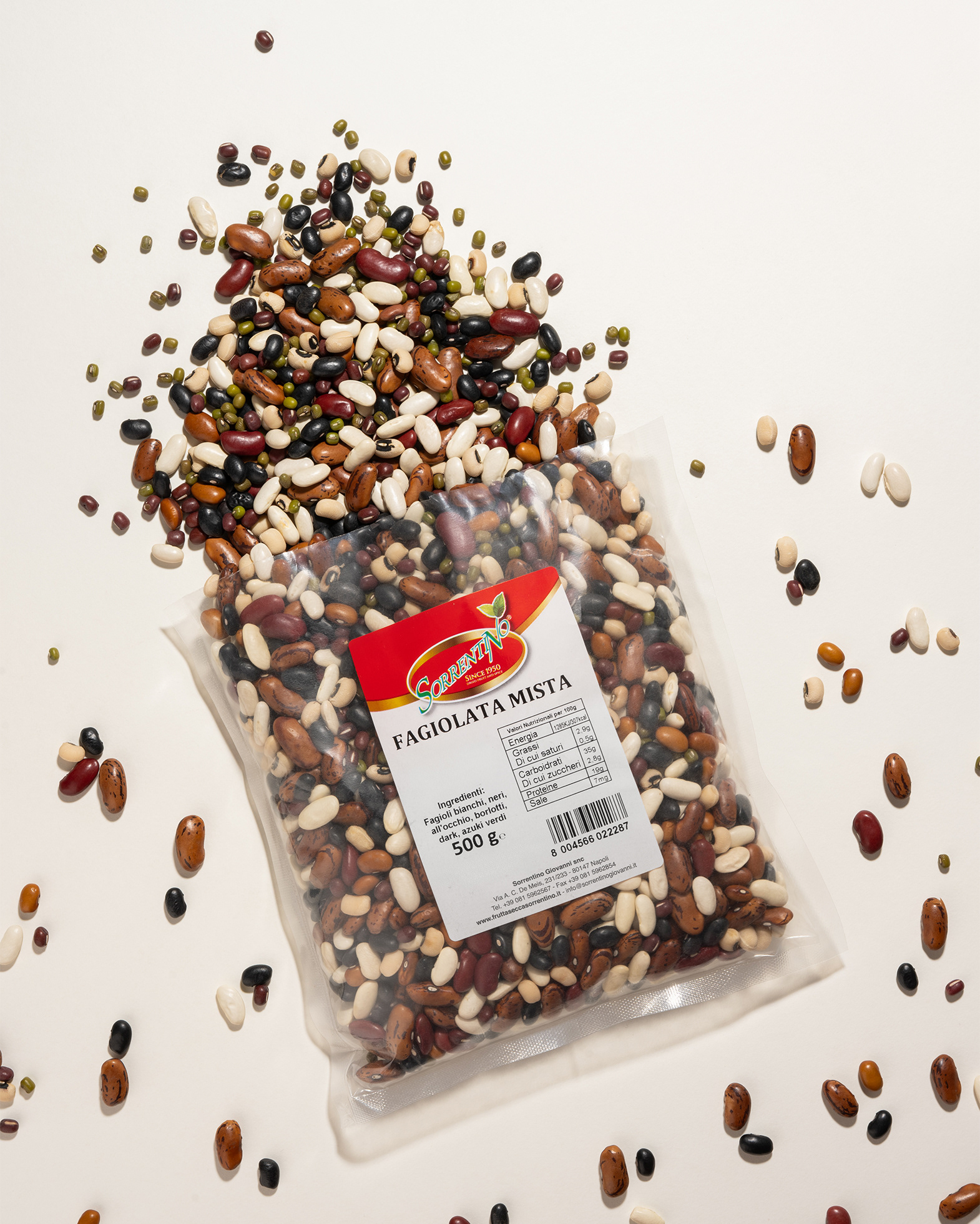 Frutta Secca Sorrentino - Fagiolata Mista - Vista Aperta
