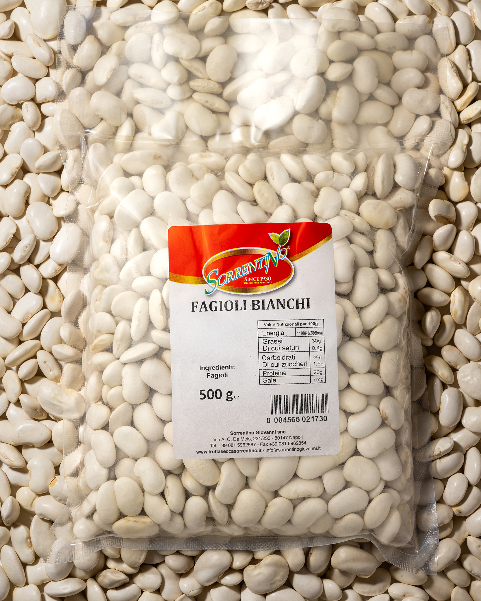 Frutta Secca Sorrentino - Fagioli Bianchi - Vista dall'alto