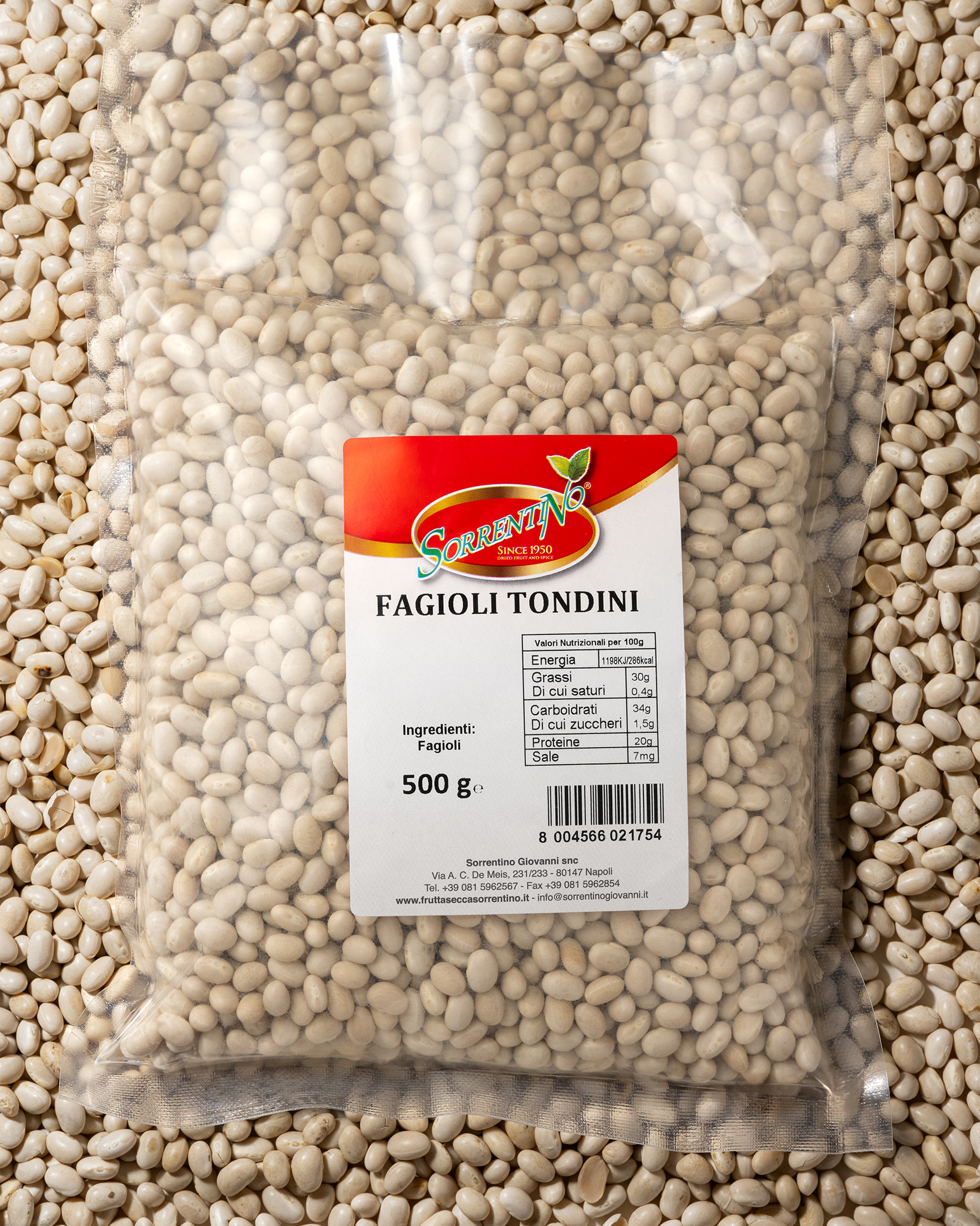 Frutta Secca Sorrentino - Fagioli Tondini - Vista dall'alto