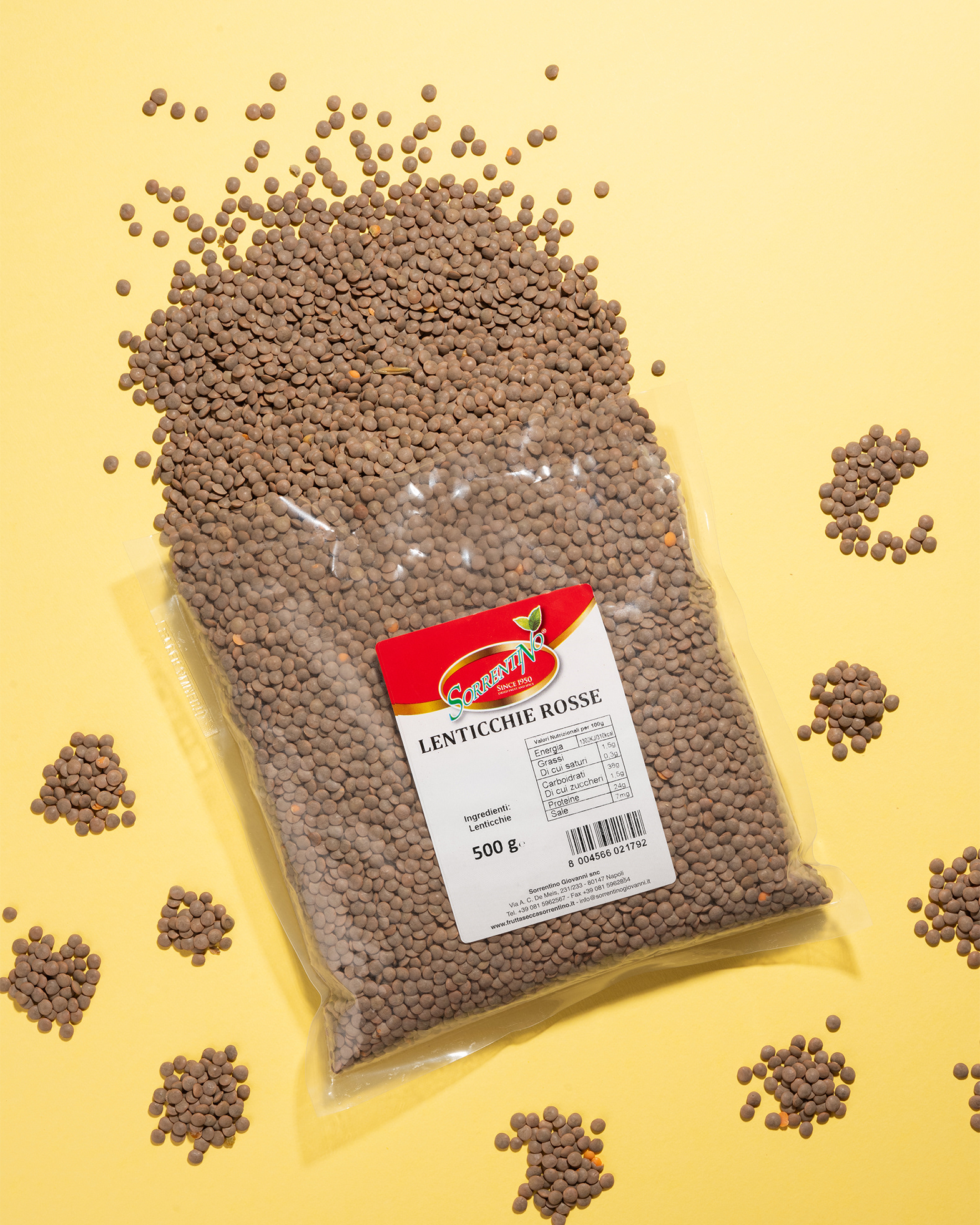 Frutta Secca Sorrentino - Lenticchie Rosse - Vista Aperta