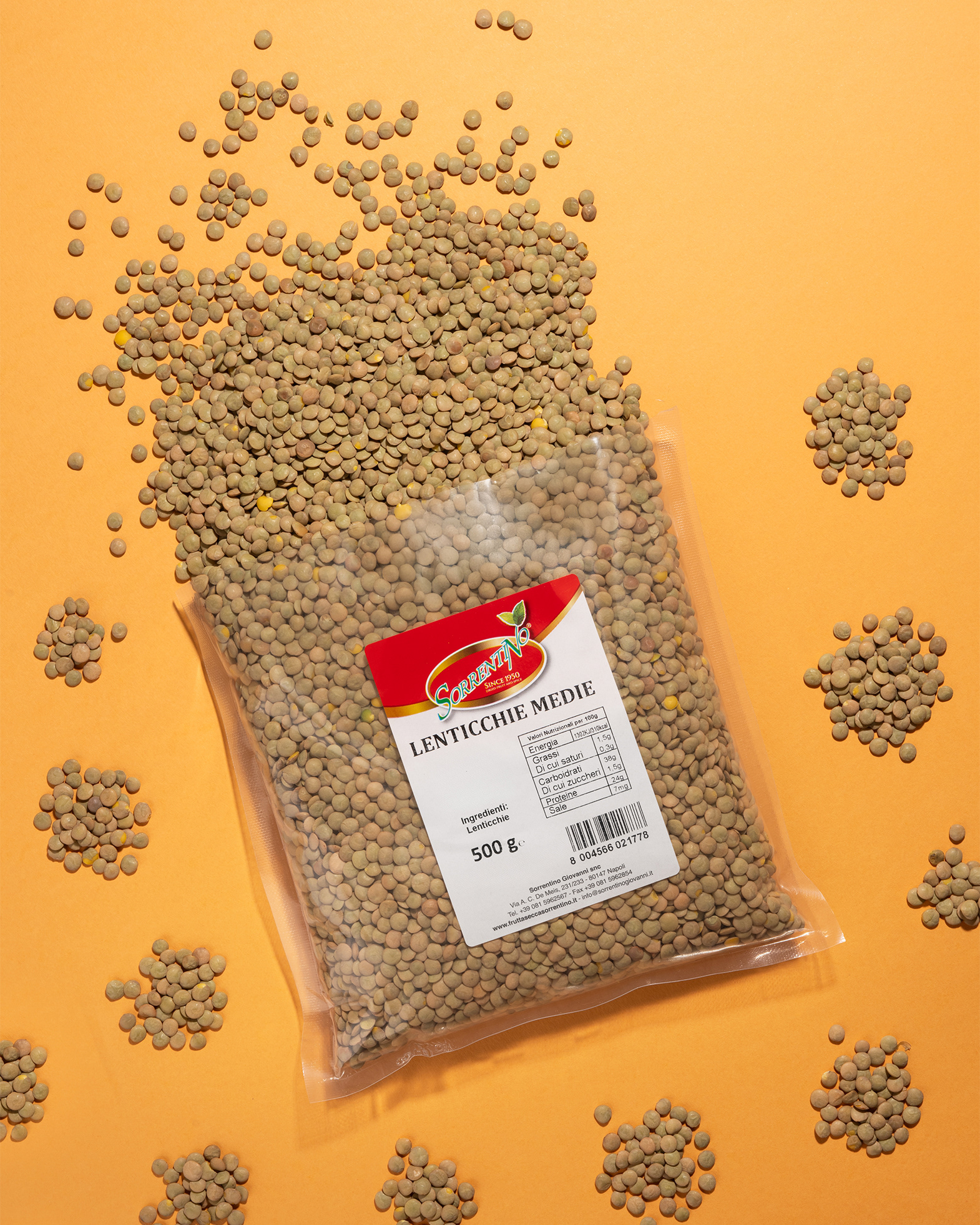 Frutta Secca Sorrentino - Lenticchie Medie - Vista Aperta