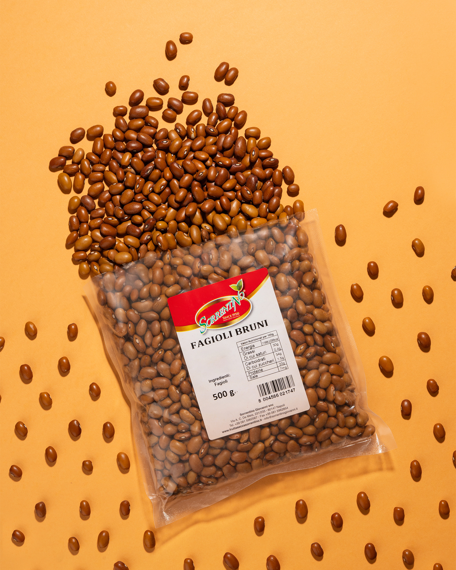 Frutta Secca Sorrentino - Fagioli Bruni - Vista Aperta