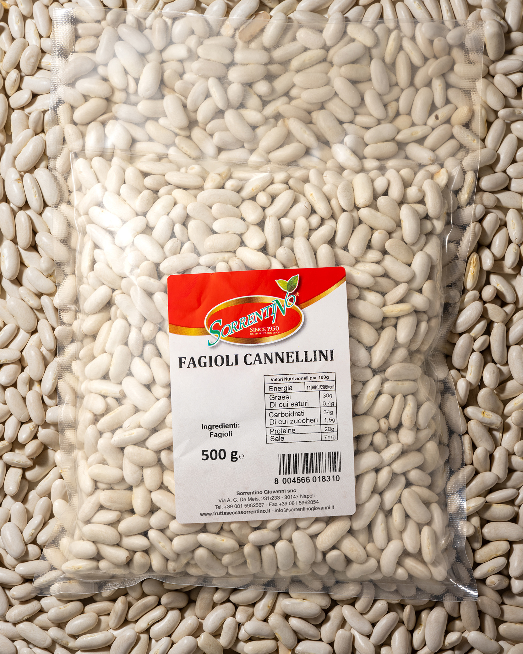 Frutta Secca Sorrentino - Fagioli Cannellini - Vista dall'alto