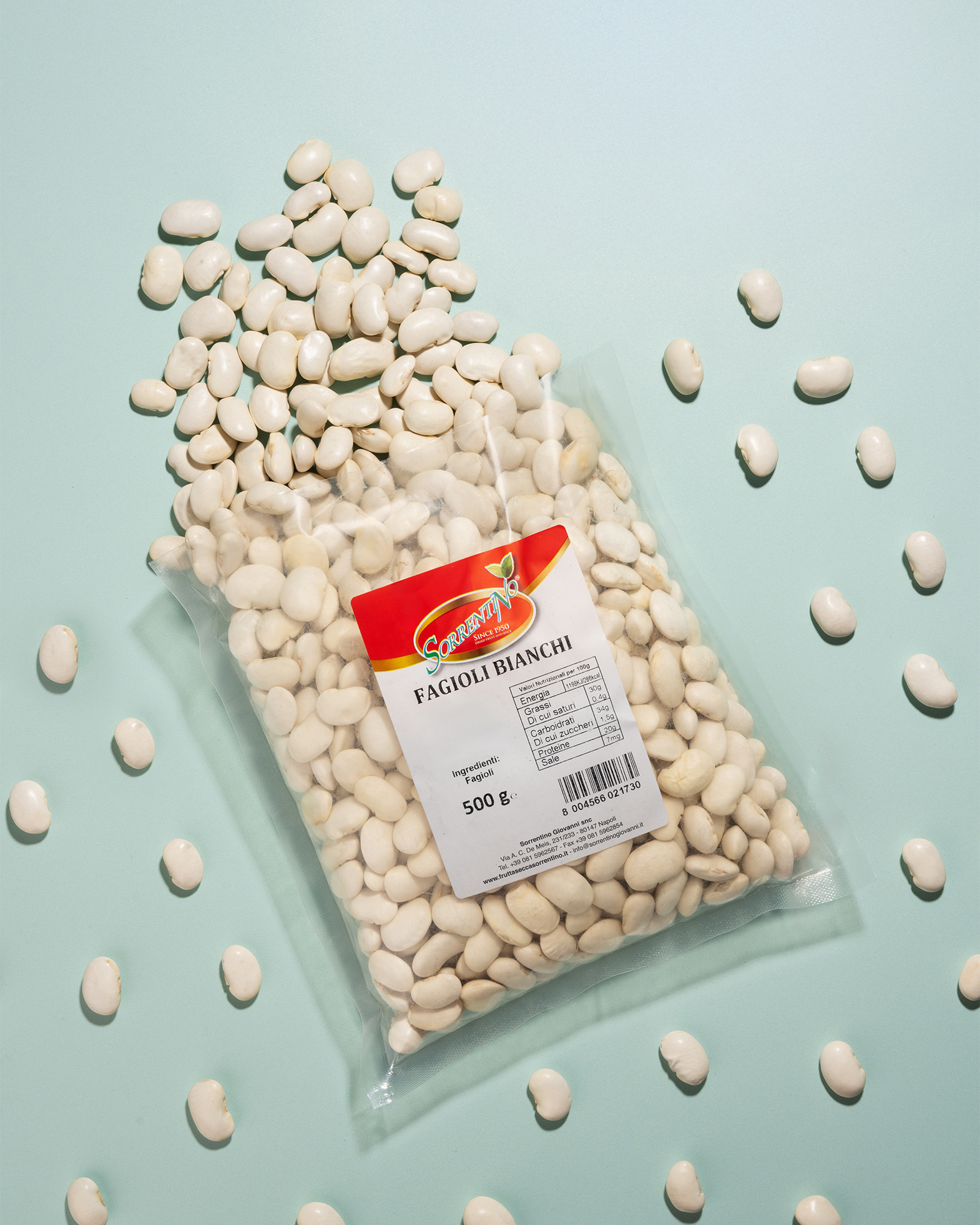 Frutta Secca Sorrentino - Fagioli Bianchi - Vista Aperta