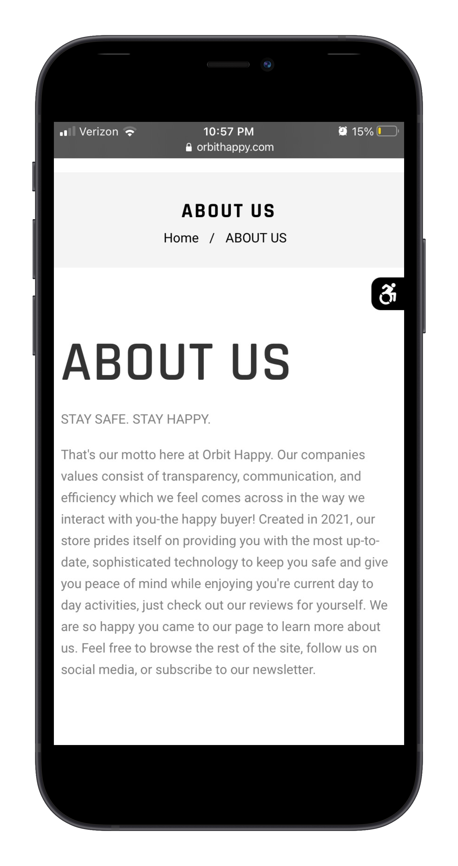 About Us Page