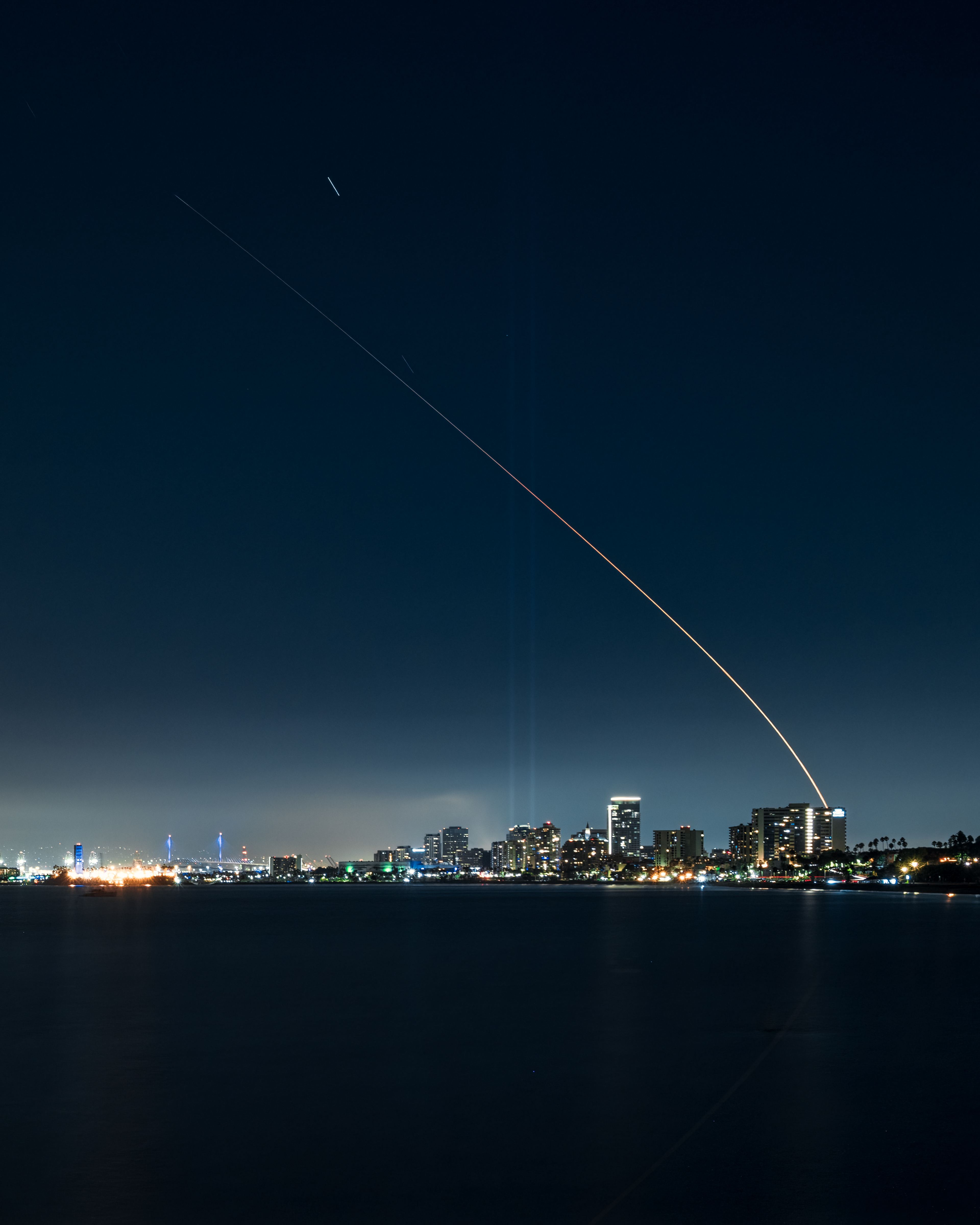 SpaceX Launch September 13, 2021 as seen from Long Beach, California