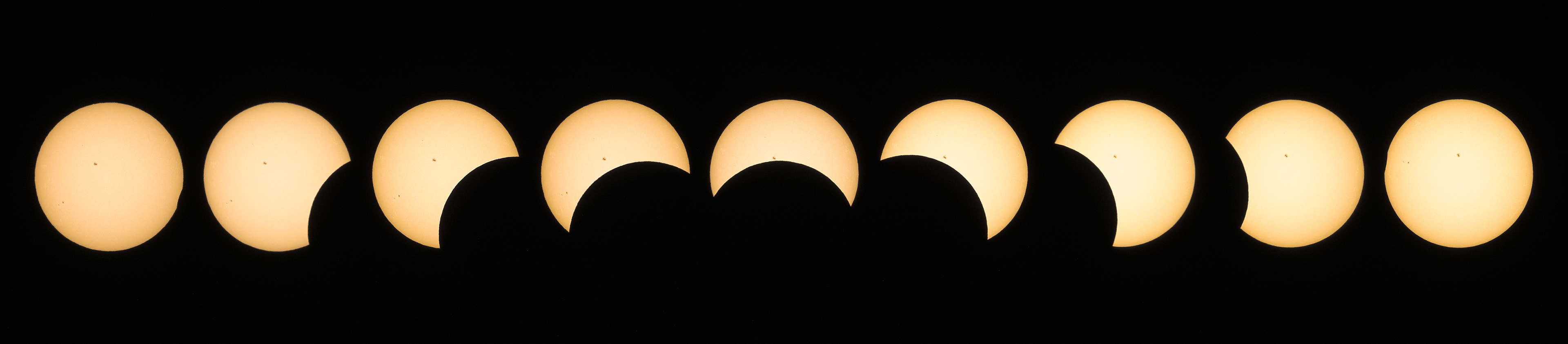 Total Solar Eclipse (partial) as viewed from Cypress, California, April 8, 2024