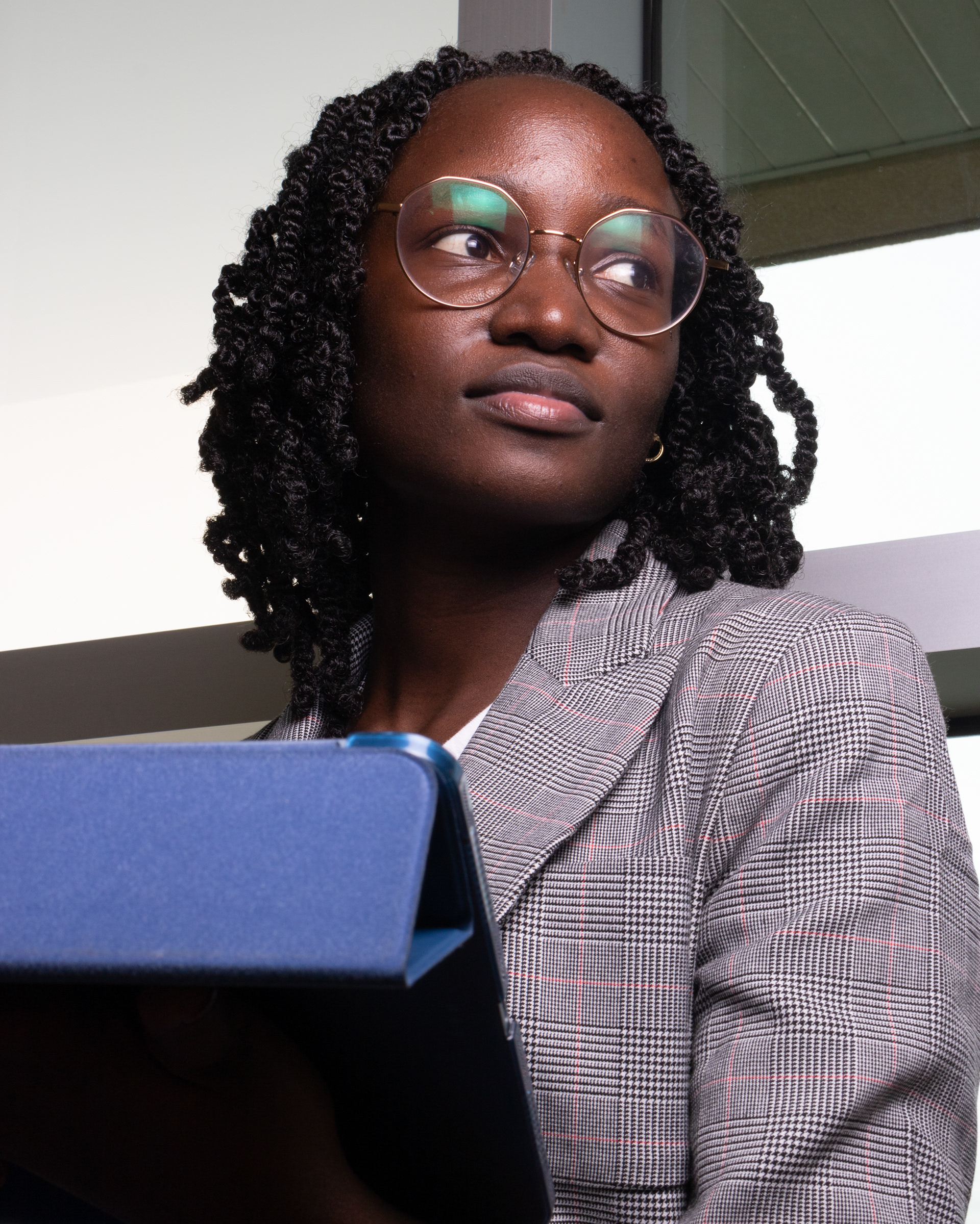 A Girl in Suit with Ipad, NS, Canada