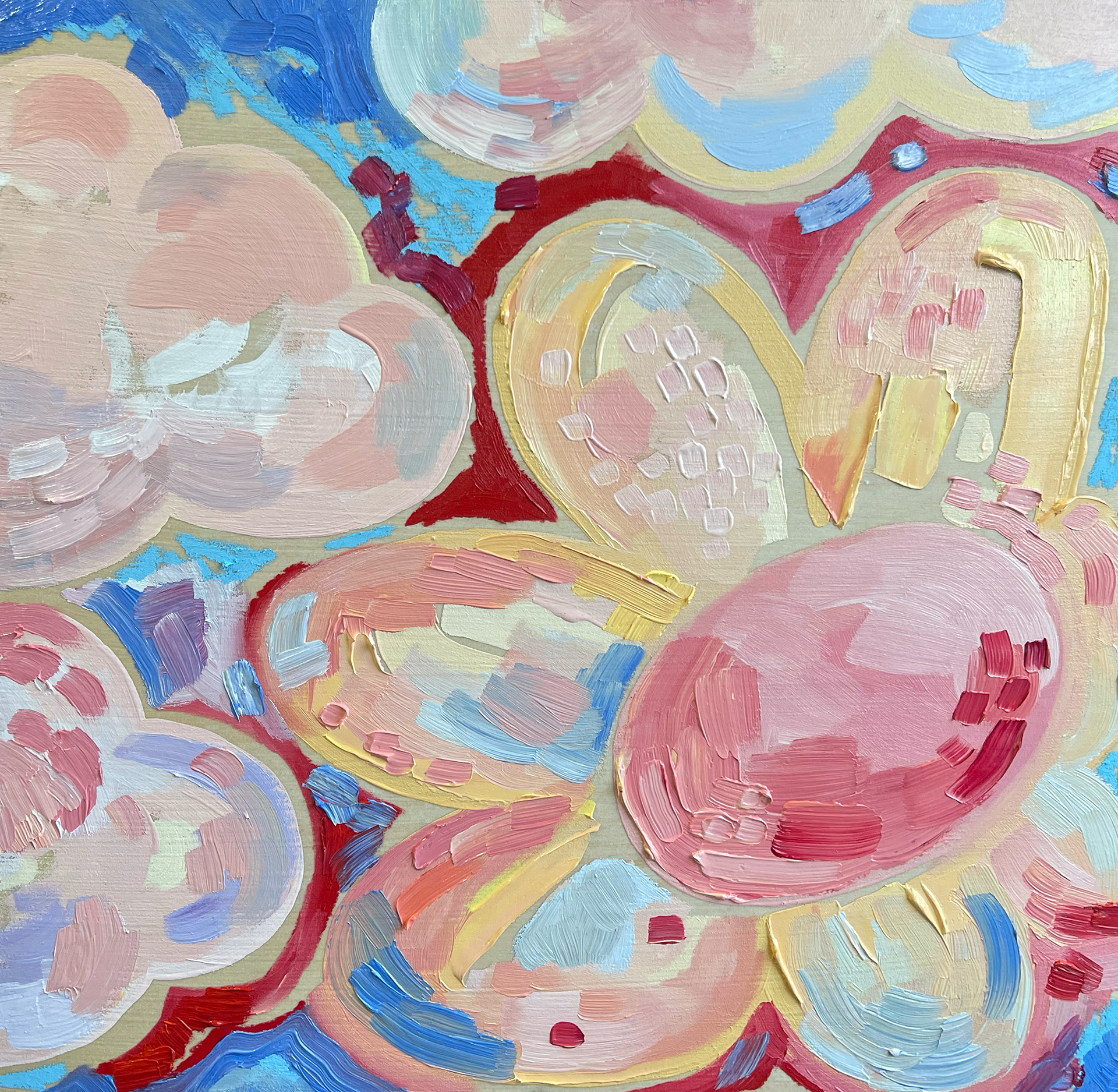 Send Me Your Love, 10x10", 2024, Oil on Wood Panel