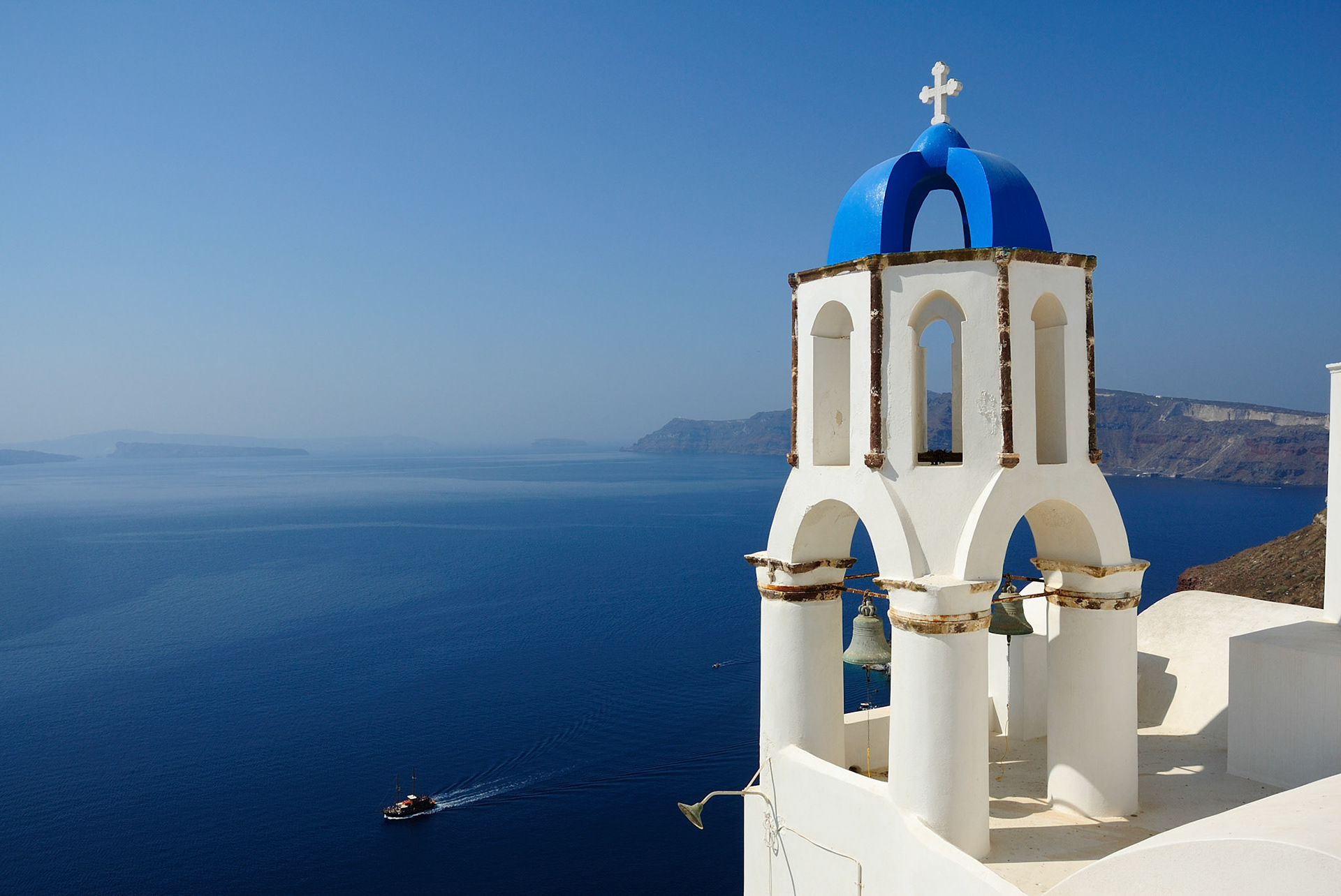 Blue bell tower - Oia, Santorini