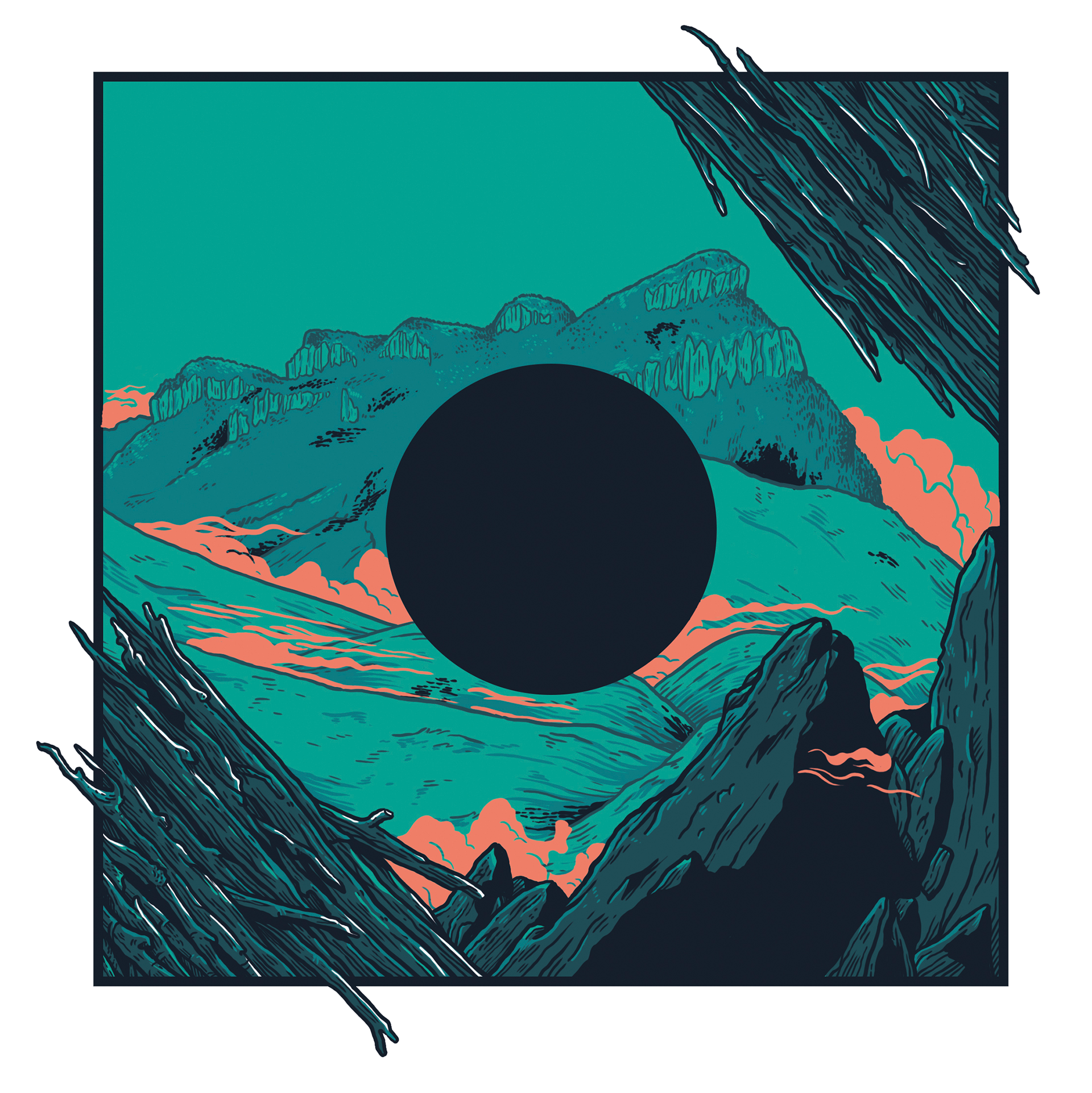 Illustrated colored logo for a mastering studio in France 