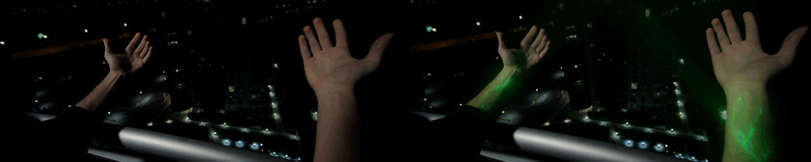 3D Mapping and Green Glowing Veins Effect