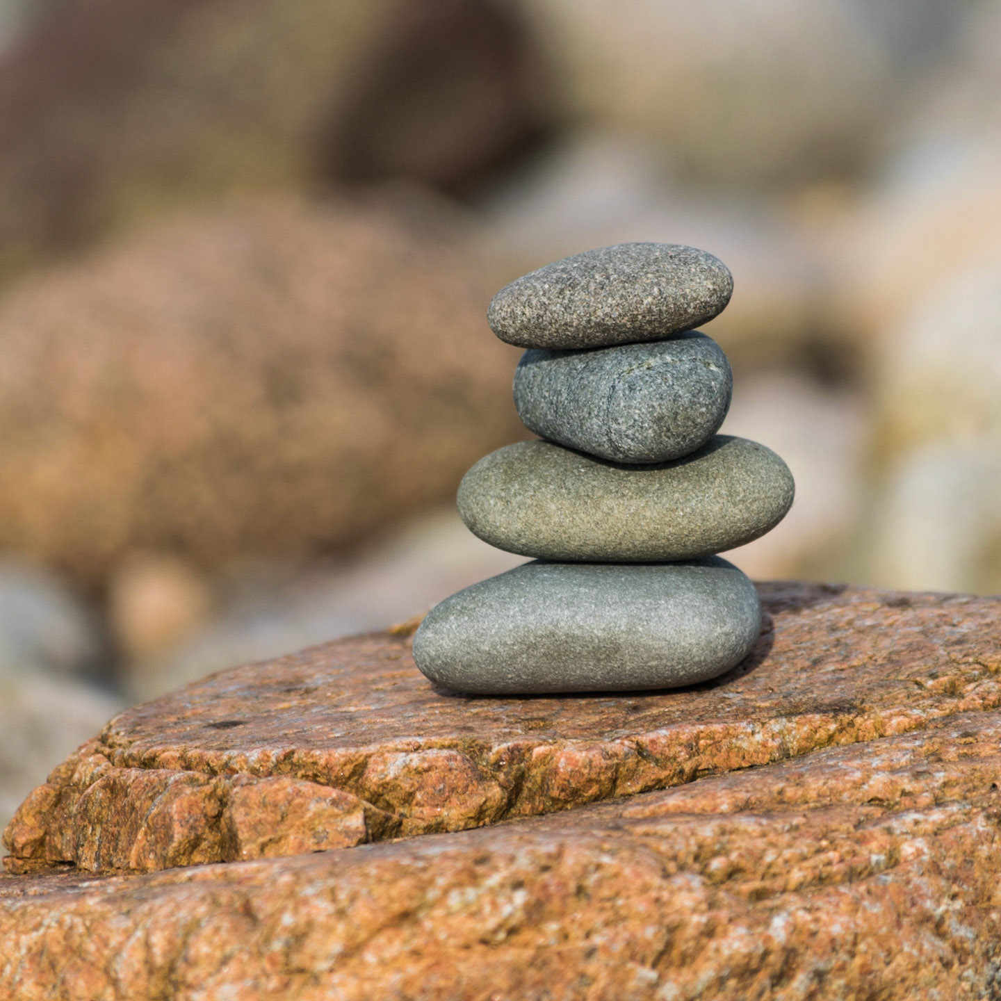 #112Rock Cairn on the beachSandwich, MA