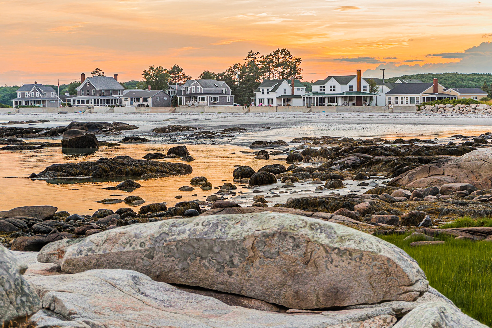 New England summer night - love that golden light....