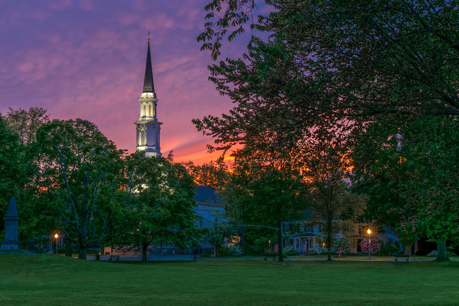 Sky was on fire tonight! Caught a bit of it at Lexington Green.