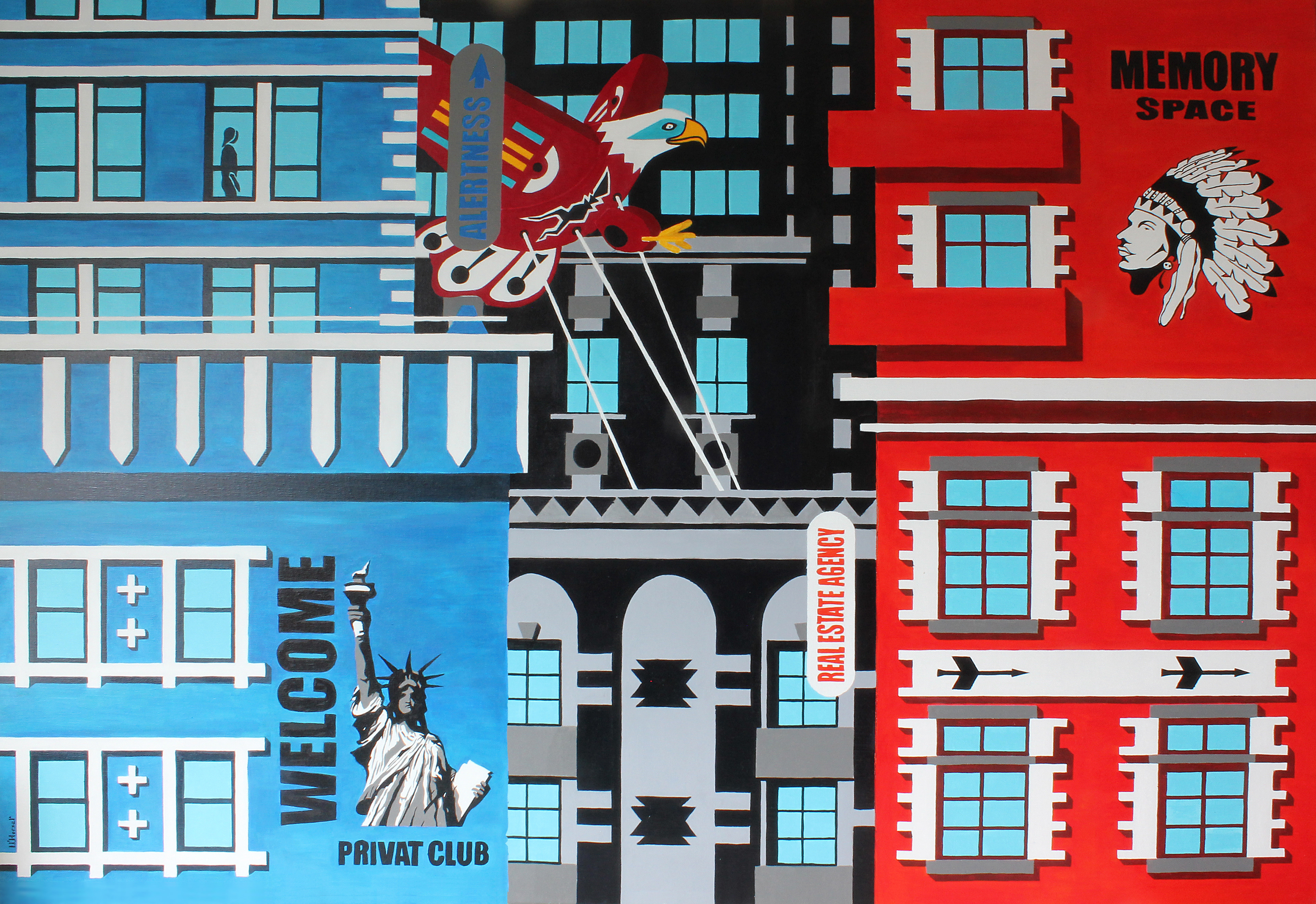 Mémoire indienne Acrylique 81x116cm