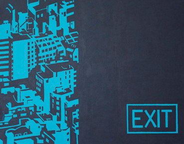 Sortie de ville Acrylique 73x92cm