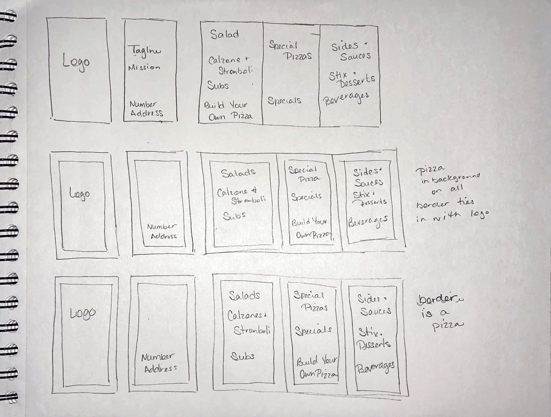 To Go Menu Thumbnails