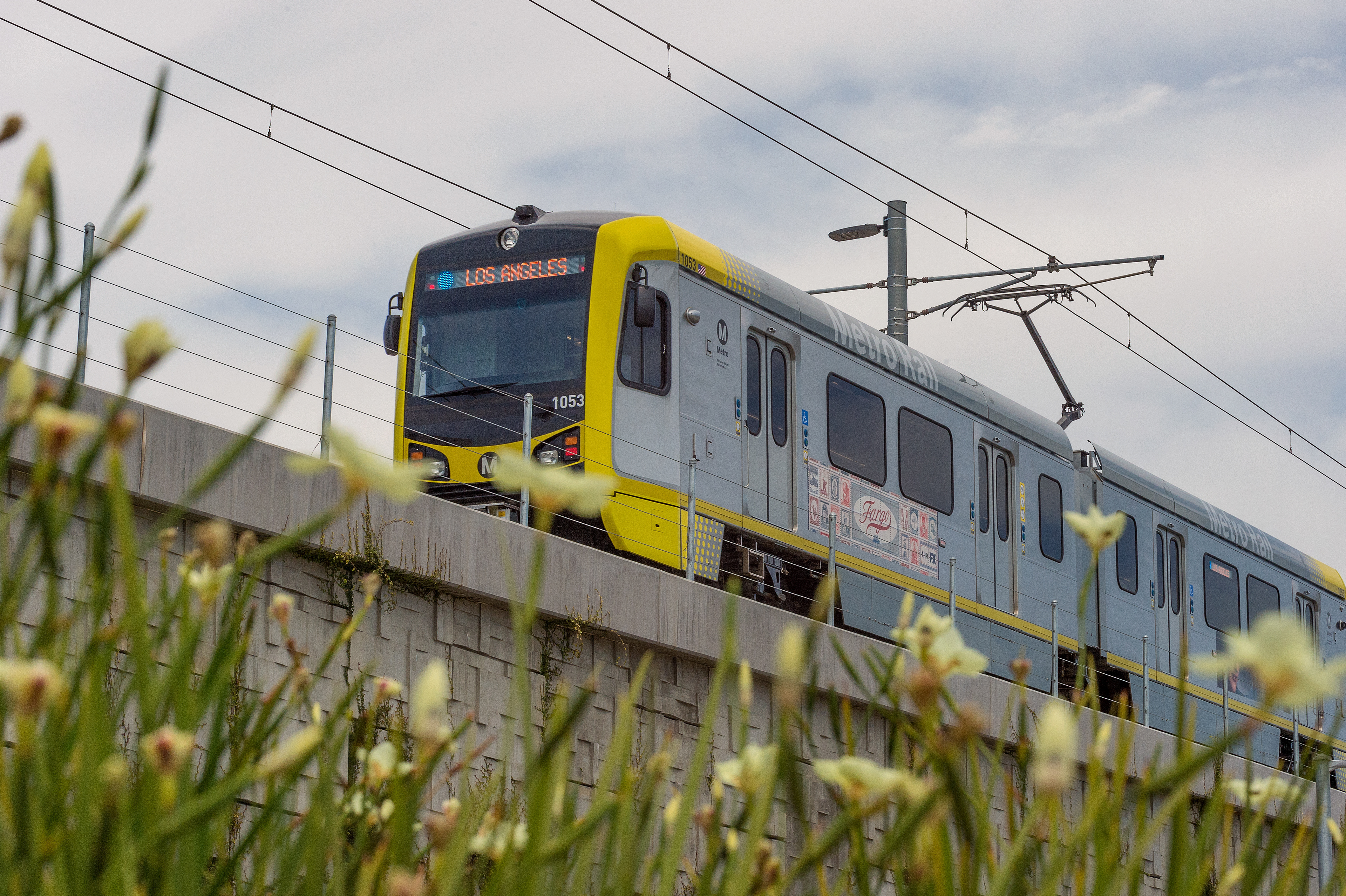 LA Metro Rail operating above grade