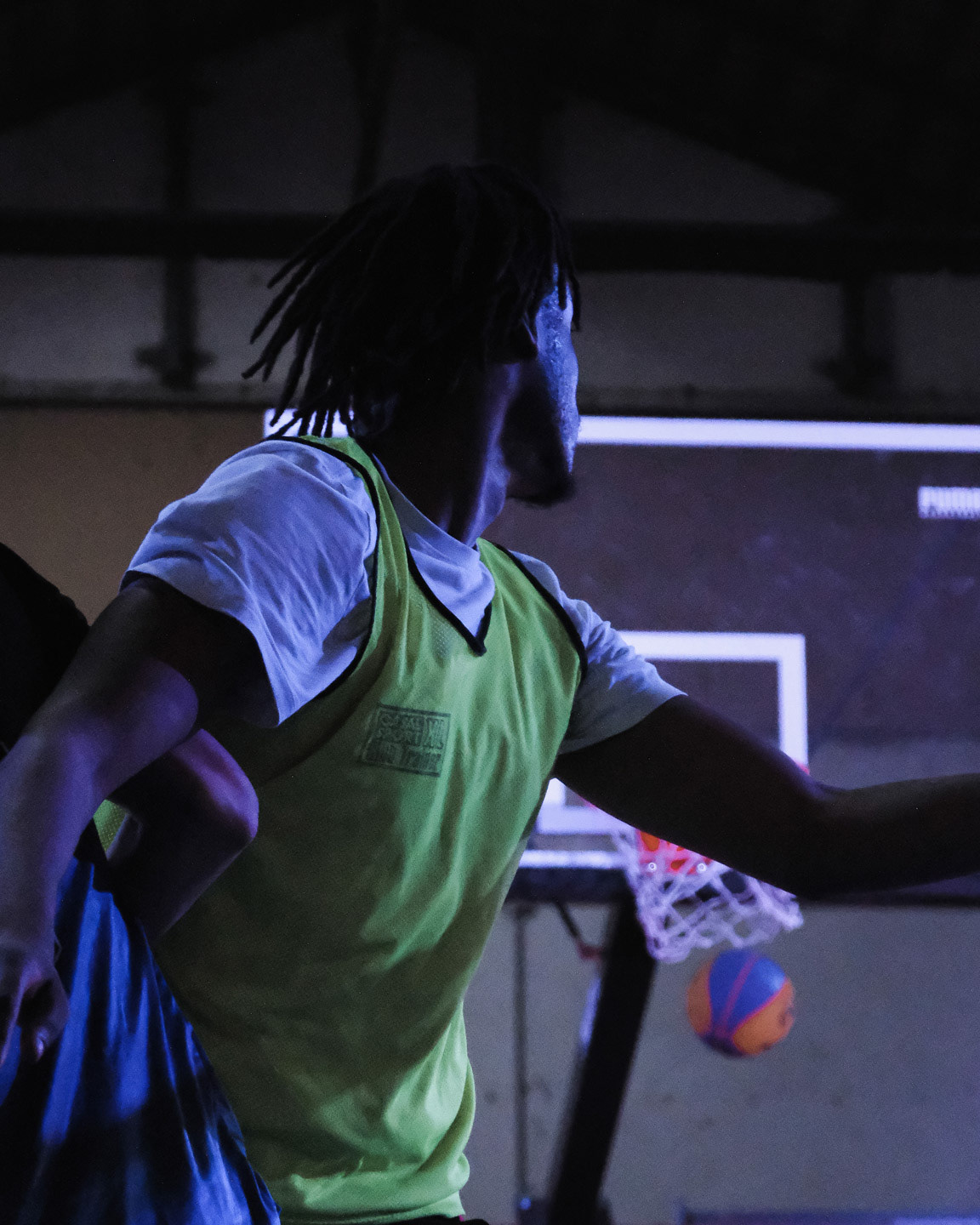 Ball in the basket at a pick-up game