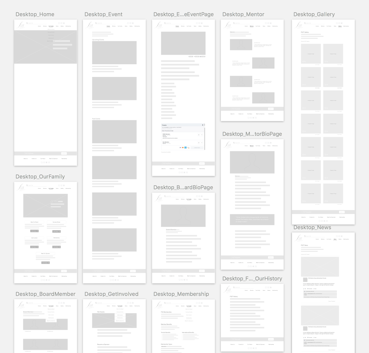 Low res wireframes