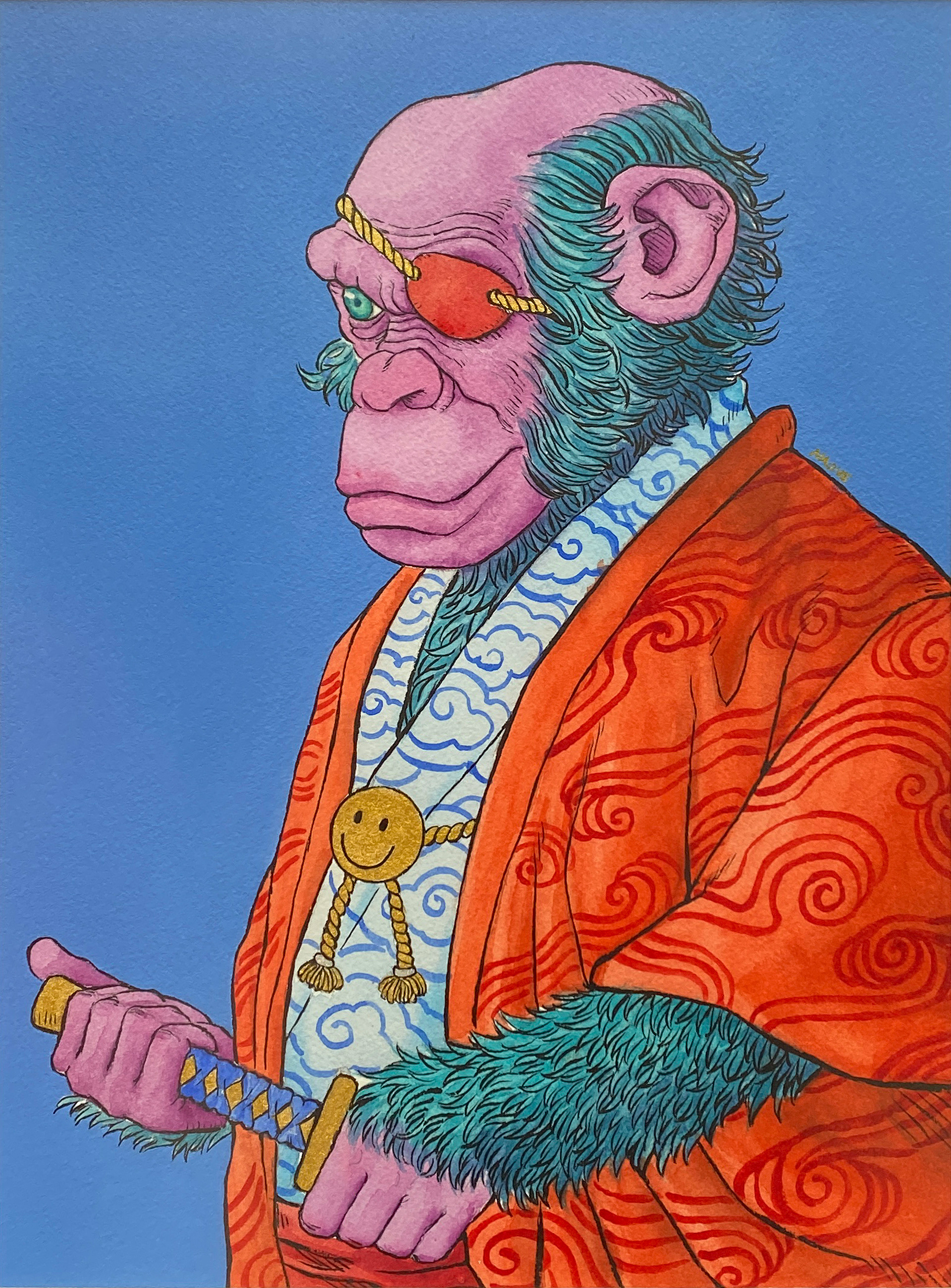 "The Soul Trader" : Watercolor and Acrylic color on Paper