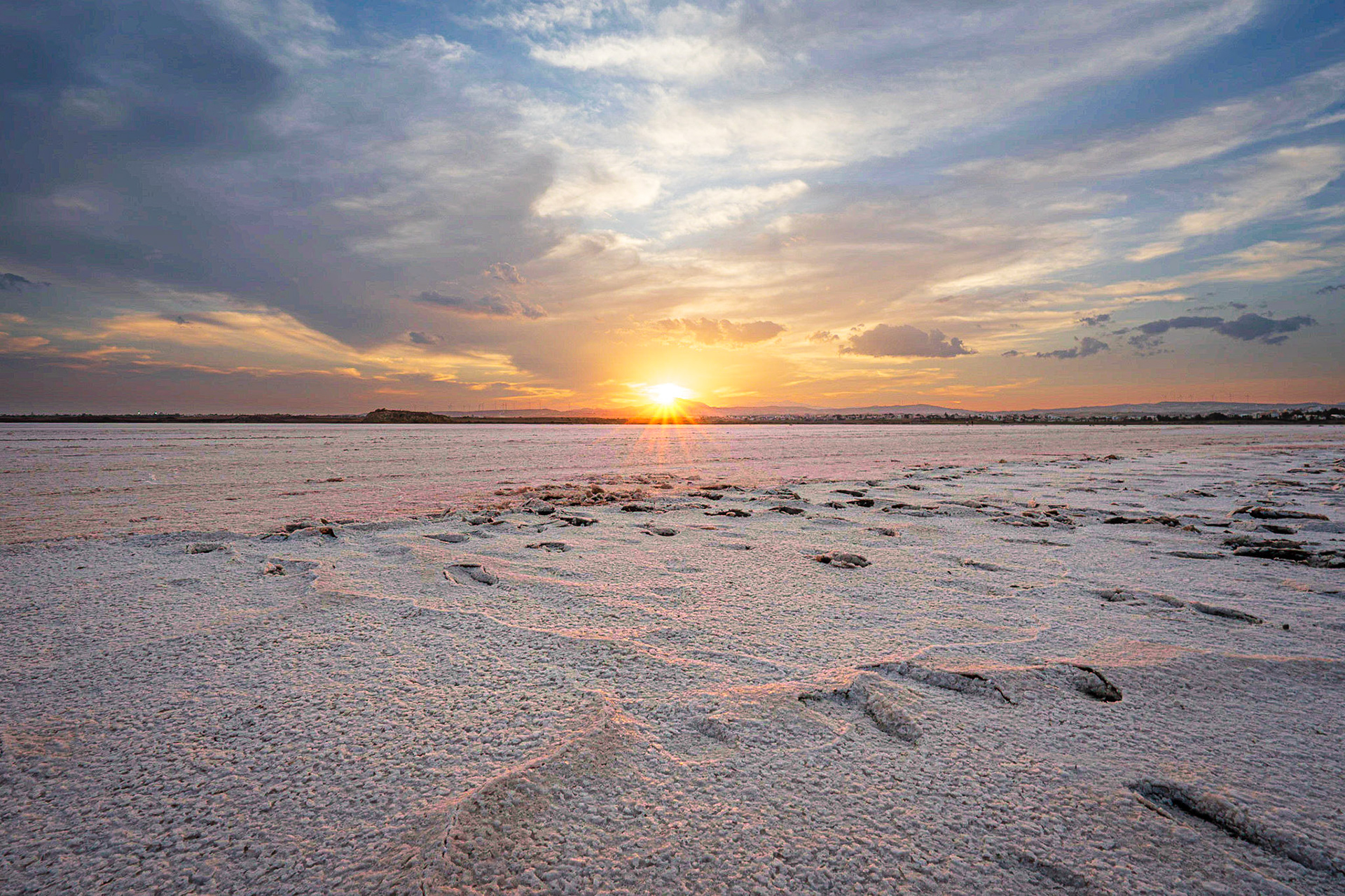 Sunset at the Salt Lakes, Larnaca, Cyprus (EU070)