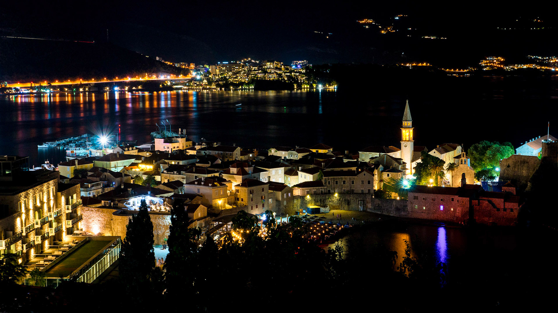 The Old Town by Night, Budva, Montenegro (EU045)
