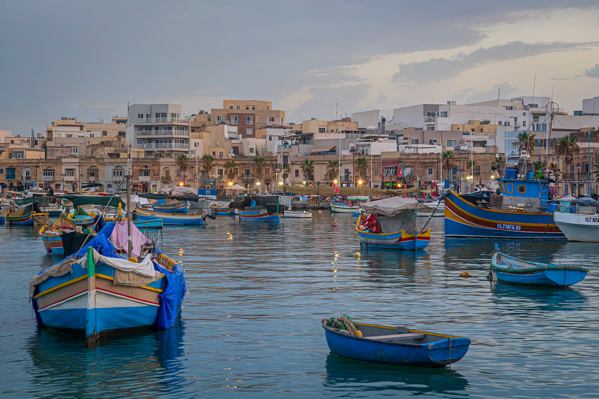 Fishing Boats in the Harbour at Marsaxlokk, Malta (EU081)