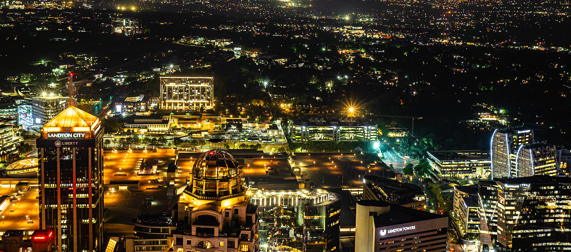 Night View of Sandton City, Johannesburg, South Africa (SA078)