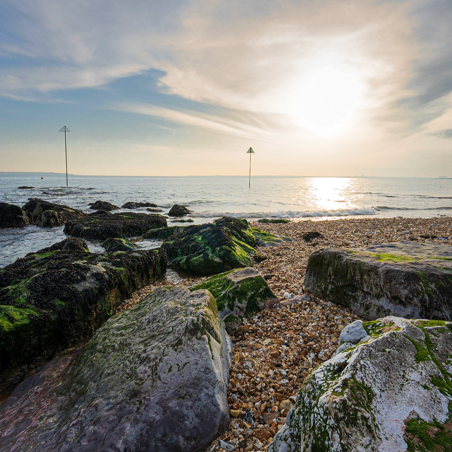 Rocks on the Beach near Hill Head, Hampshire, UK (UK029)