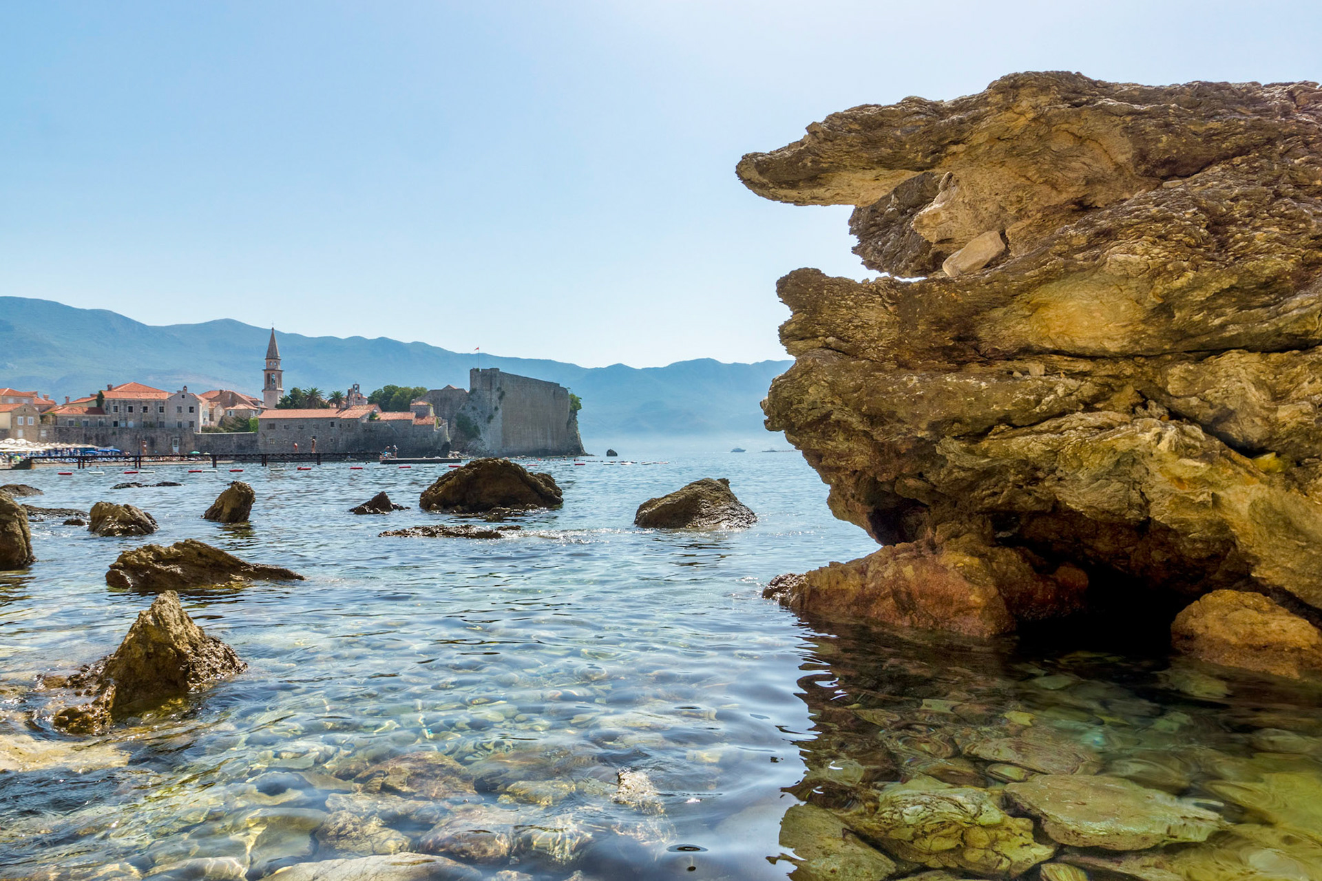 Looking Across to the Old Town at Budva, Montenegro (EU039)