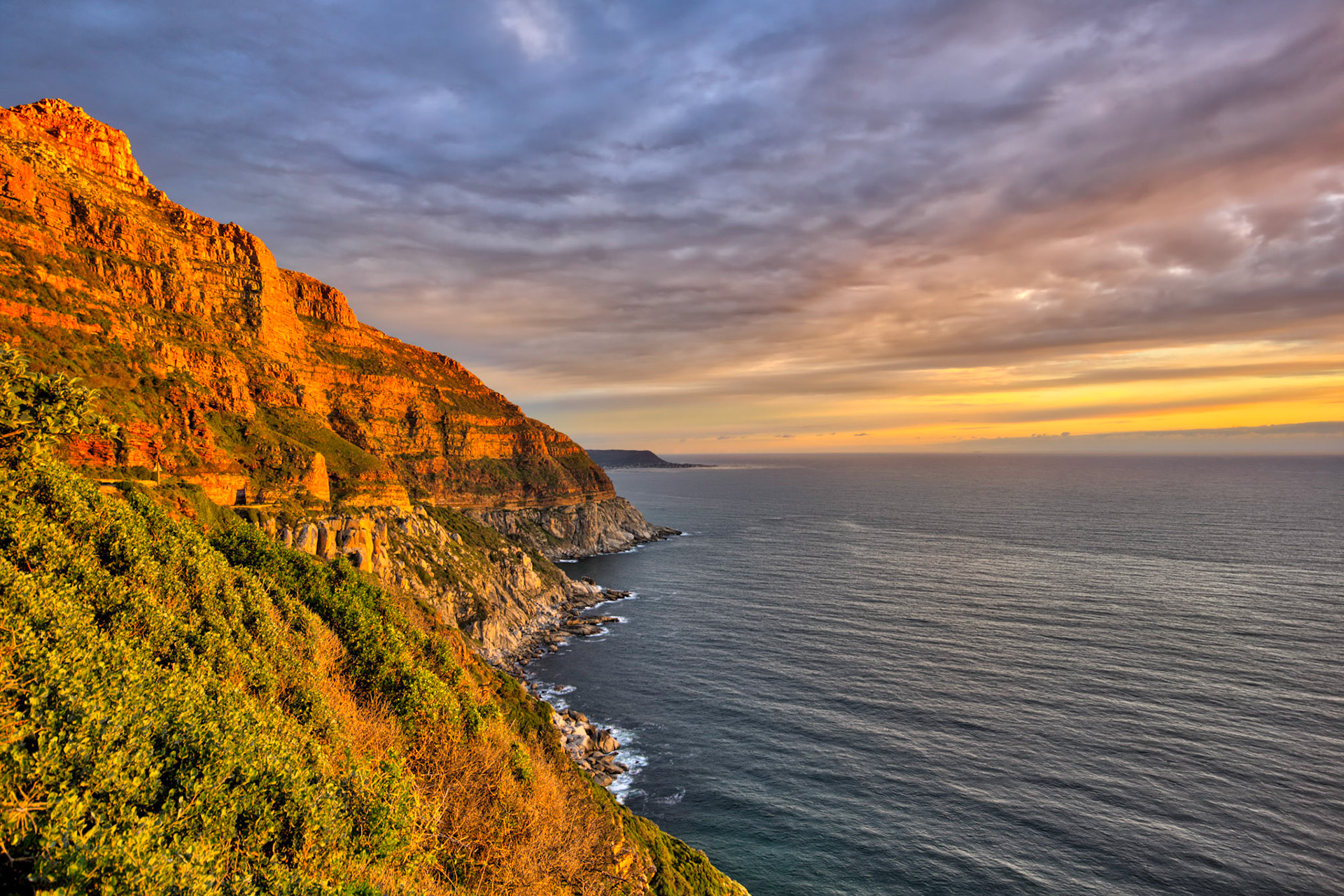 Looking back from Chapman's Peak, Cape Town, South Africa (SA038)